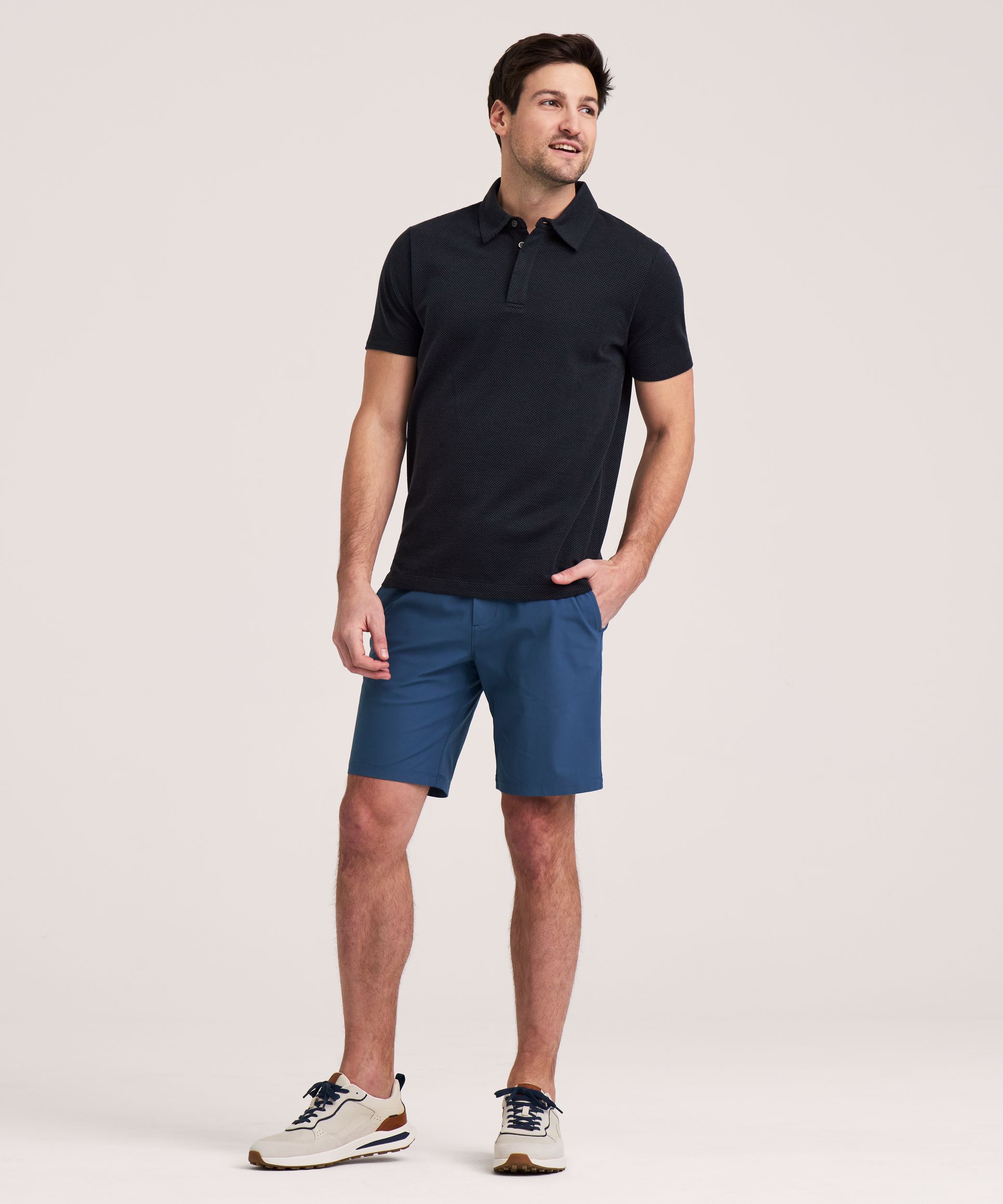 Polo jacquard à manches courtes, Denver Hayes