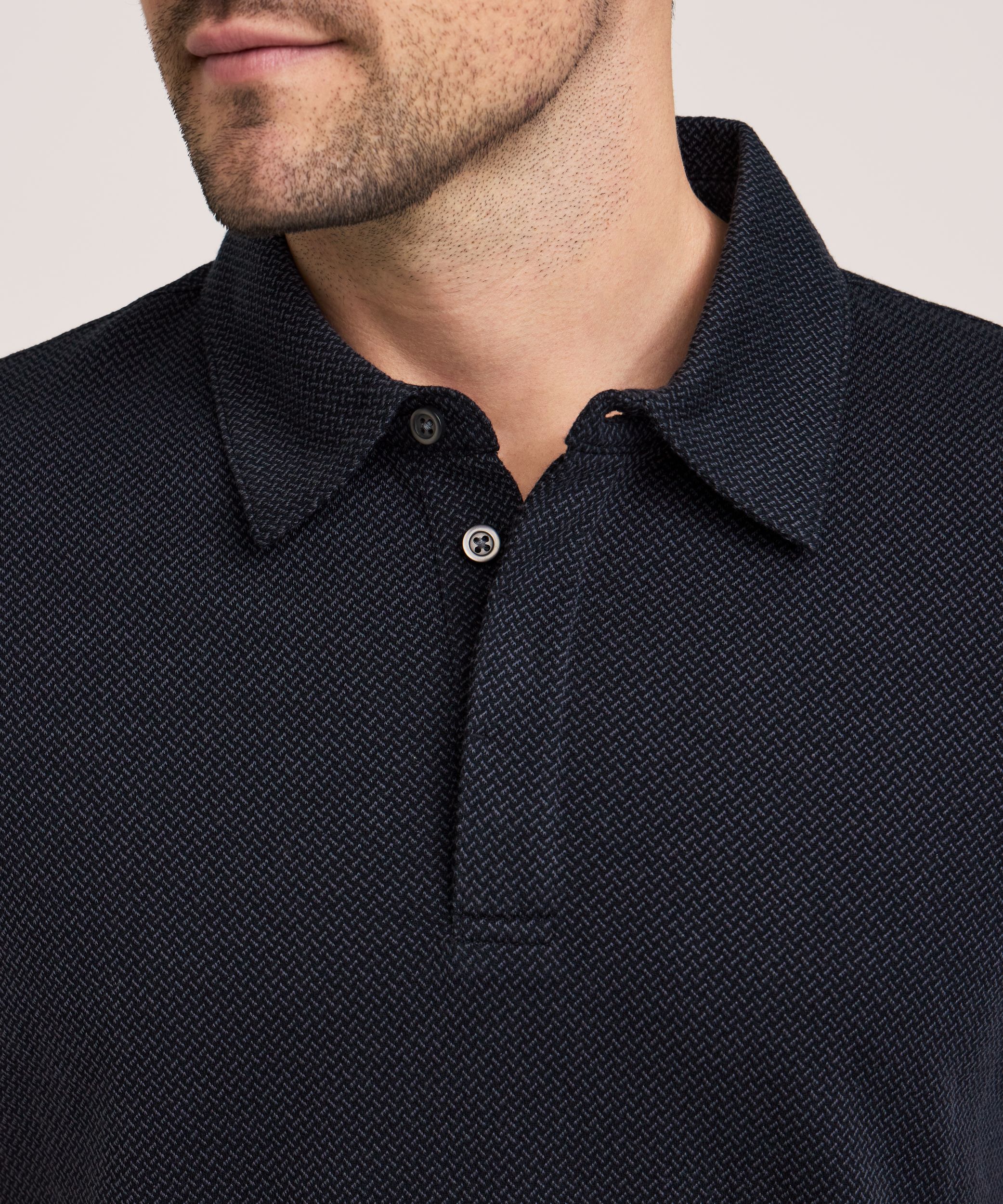 Polo jacquard à manches courtes, Denver Hayes