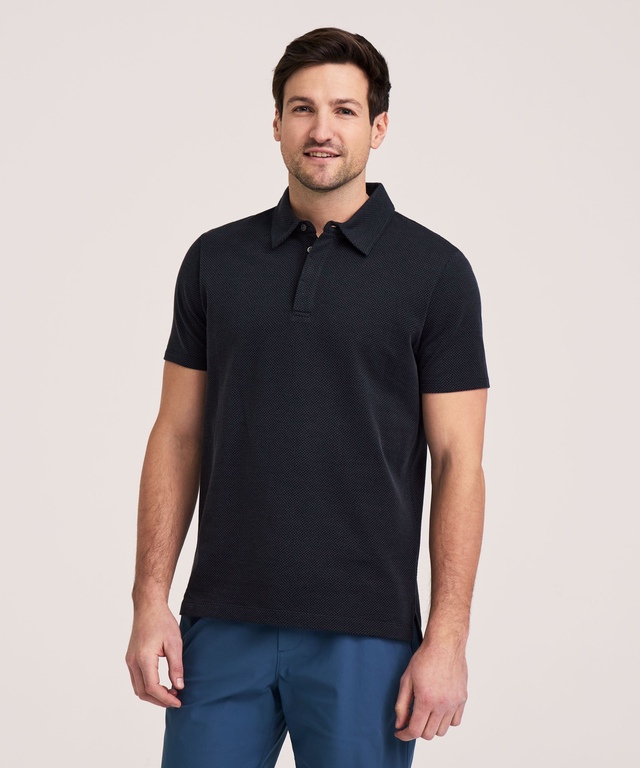 Polo jacquard à manches courtes, Denver Hayes