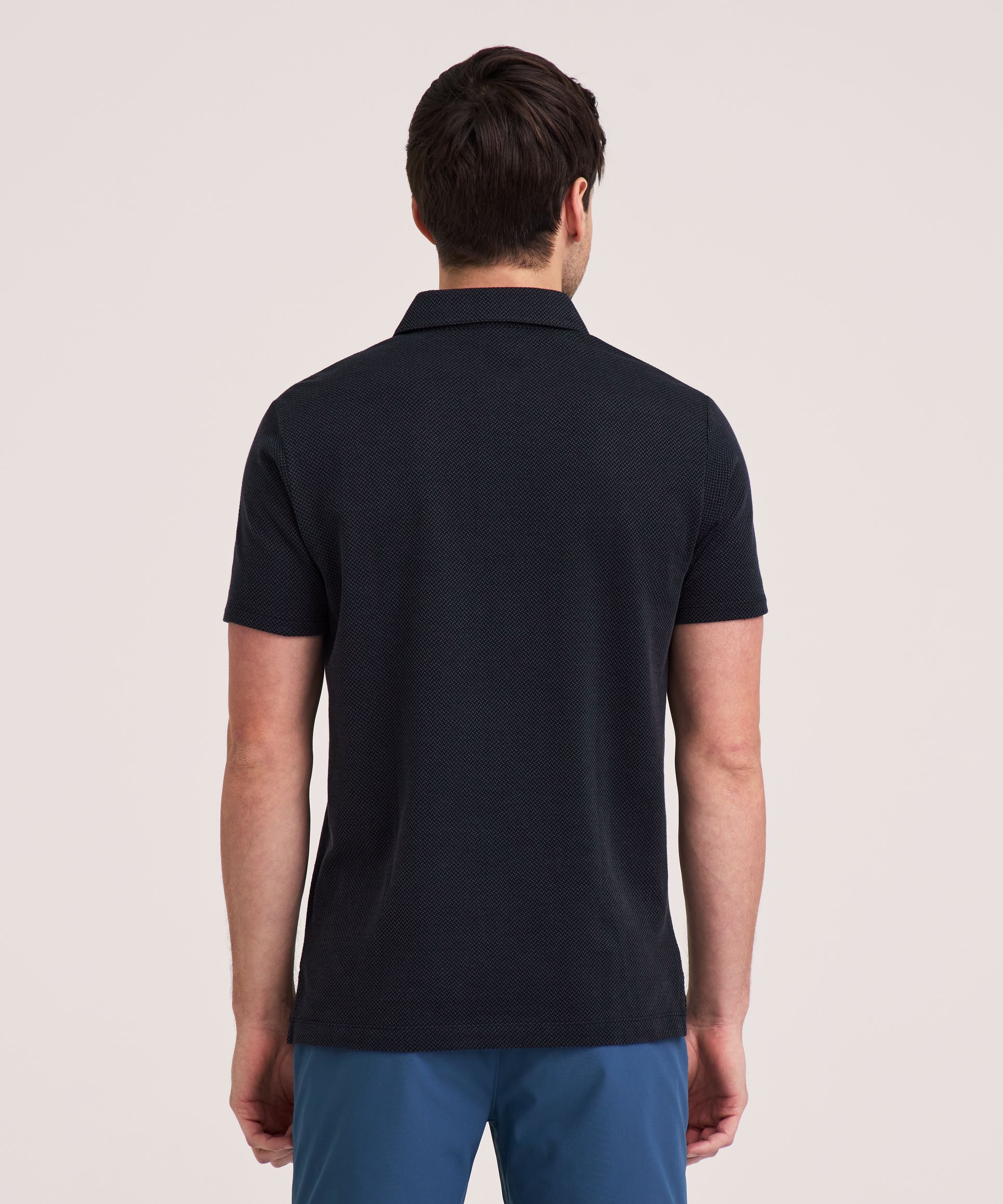 Polo jacquard à manches courtes, Denver Hayes