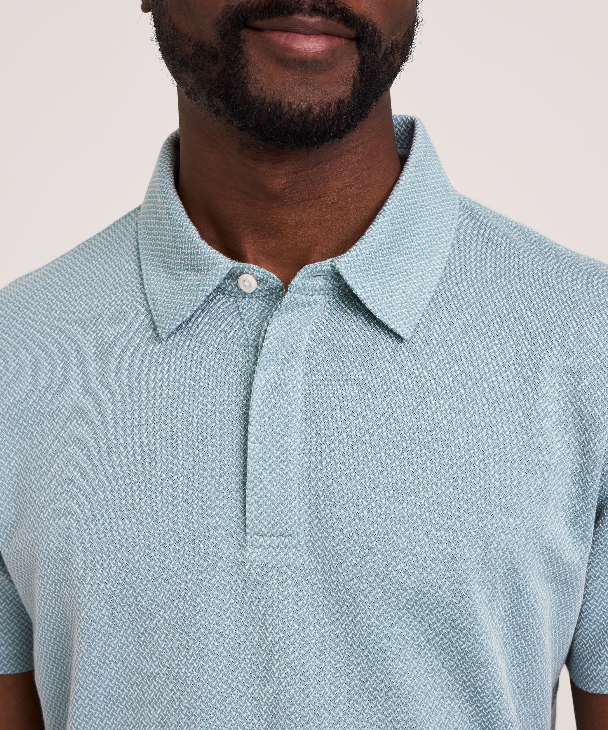 Polo jacquard à manches courtes, Denver Hayes