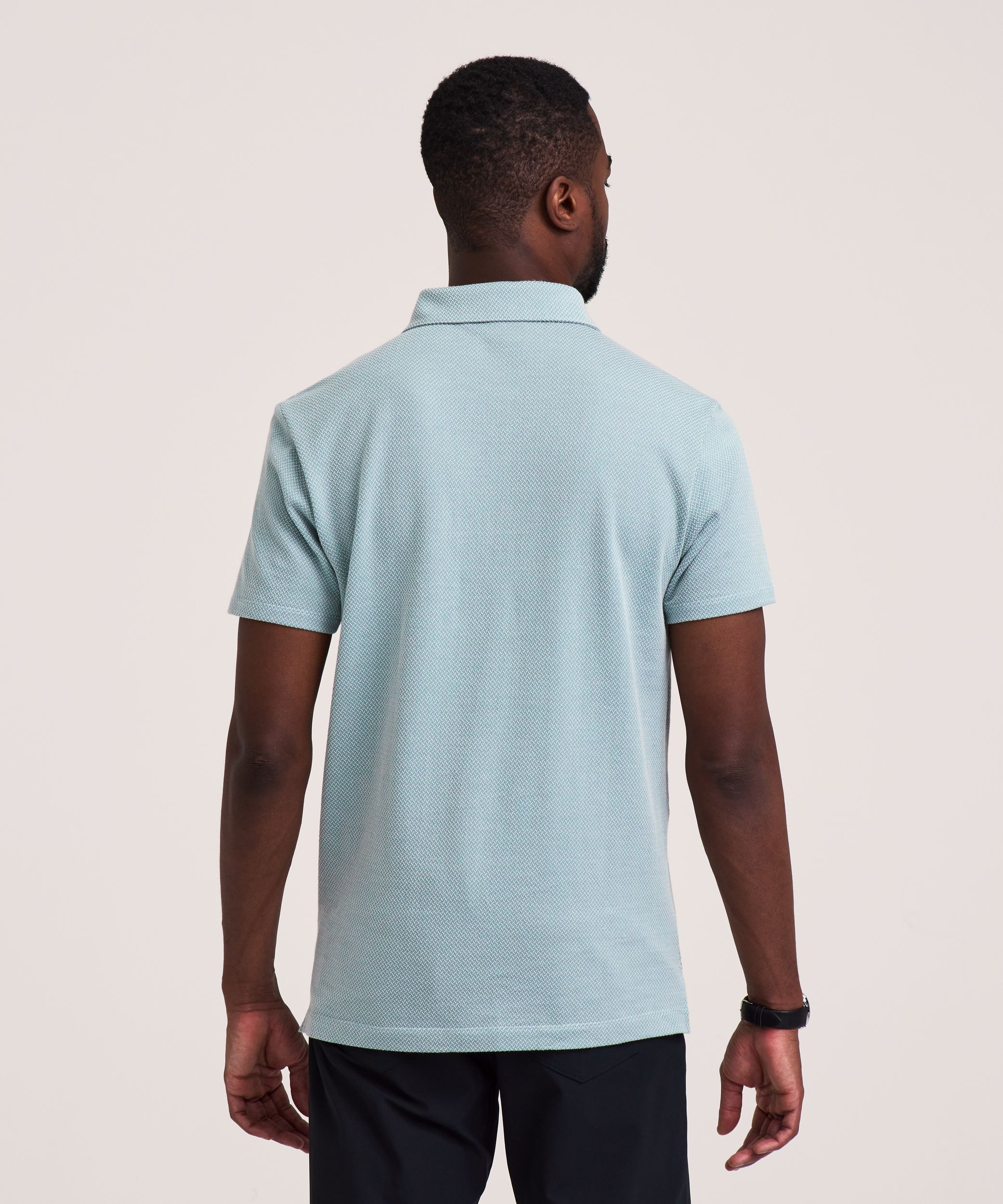 Polo jacquard à manches courtes, Denver Hayes