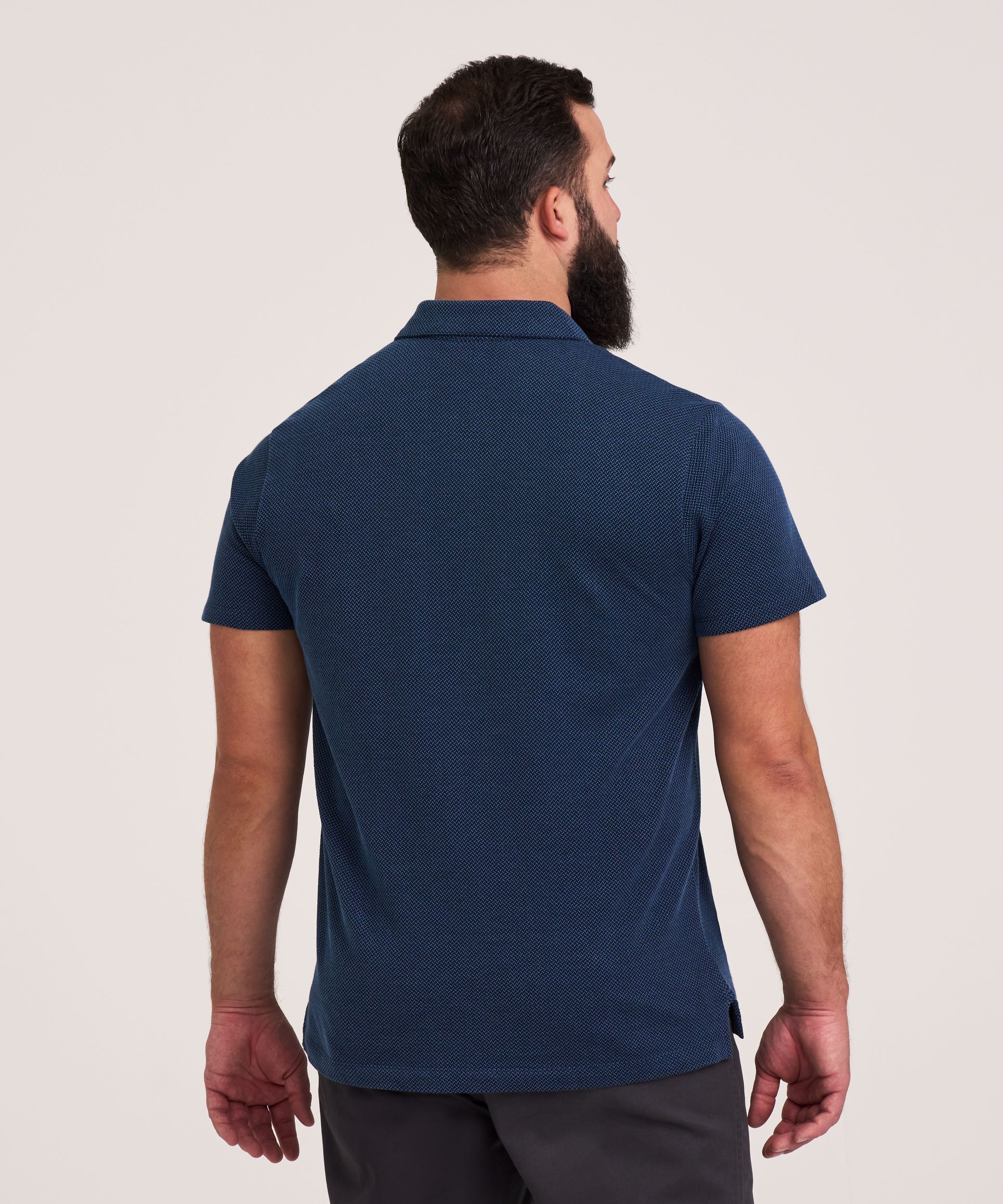 Denver Hayes Short Sleeve Jacquard Polo