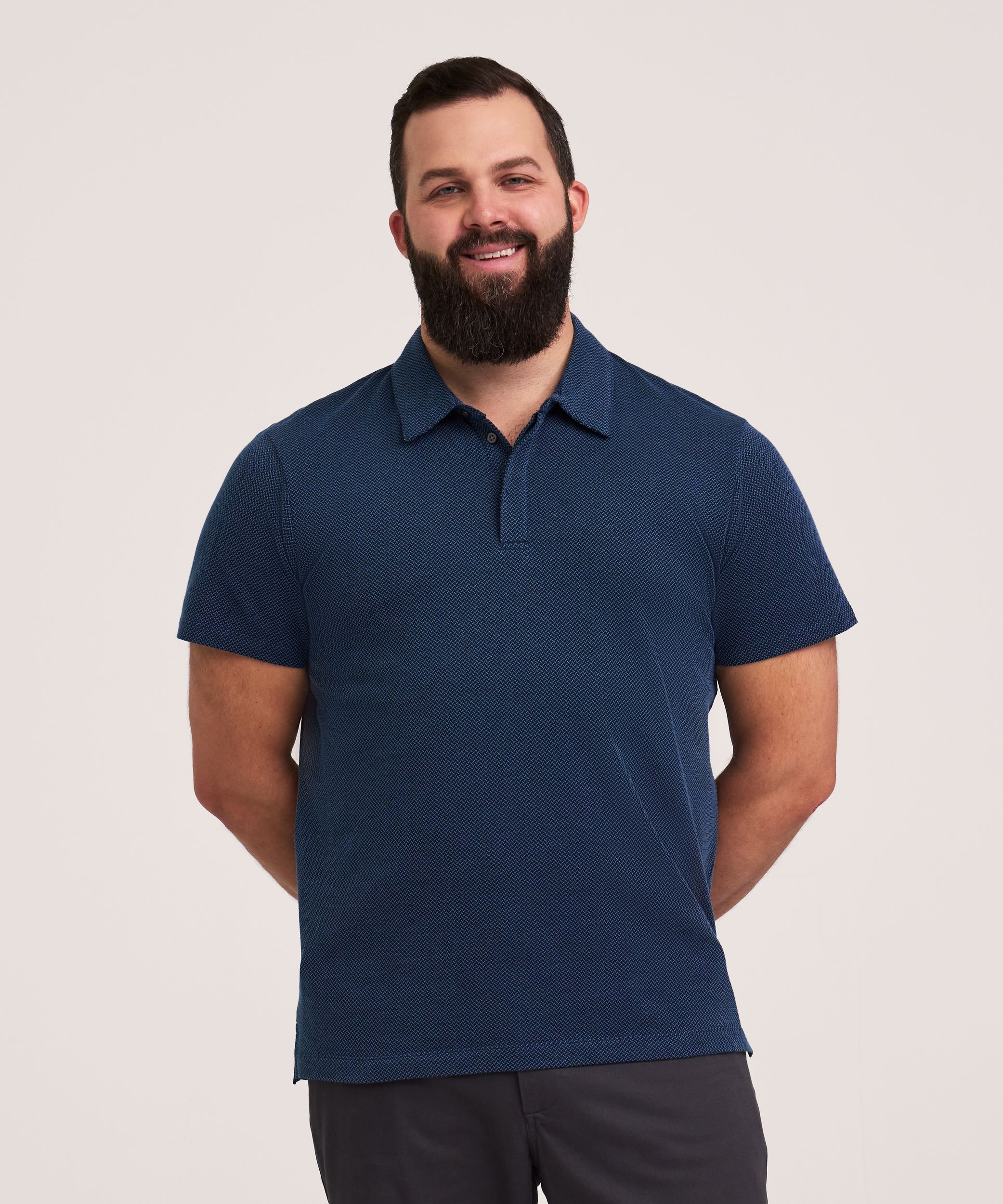 Denver Hayes Short Sleeve Jacquard Polo