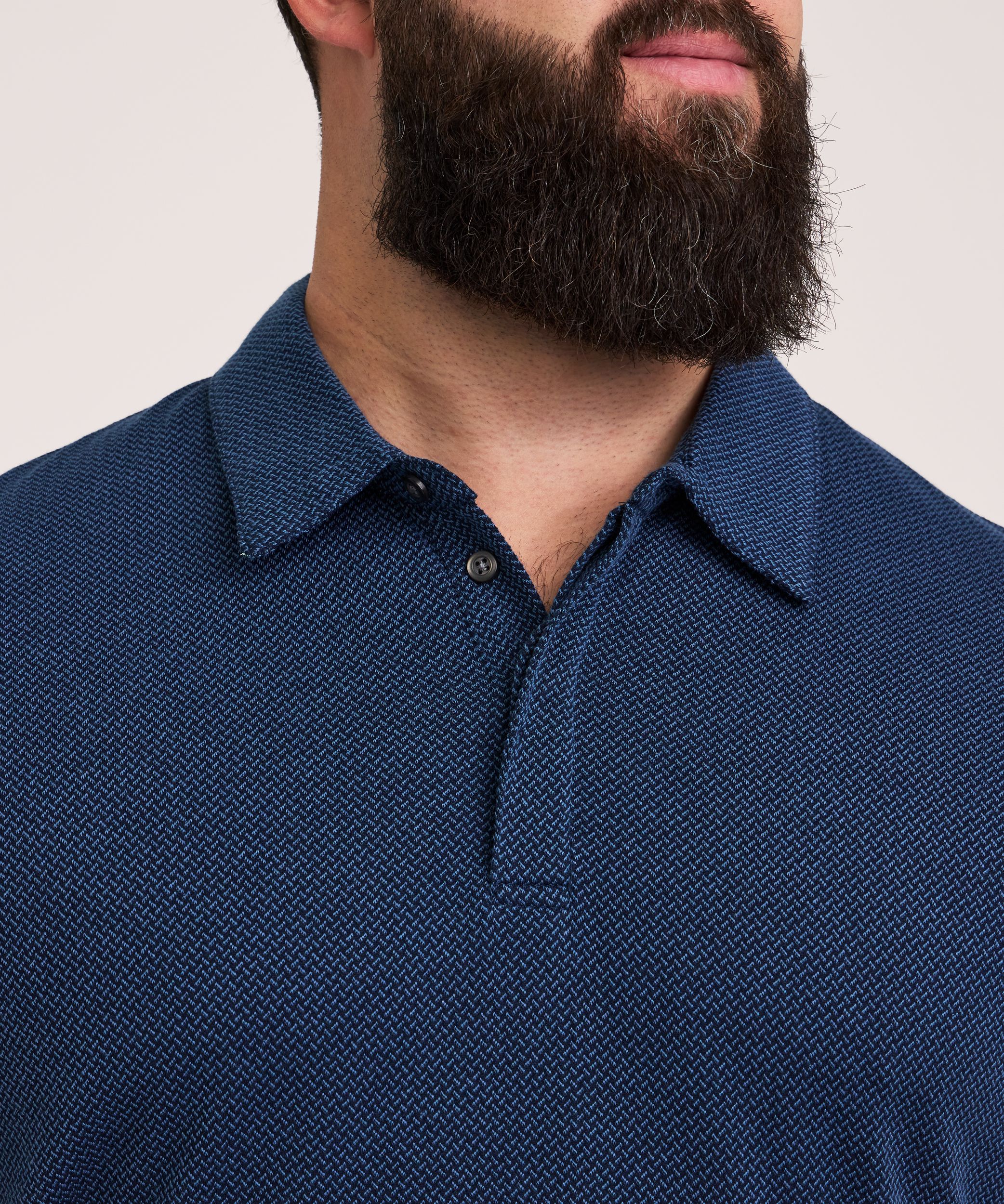 Denver Hayes Short Sleeve Jacquard Polo