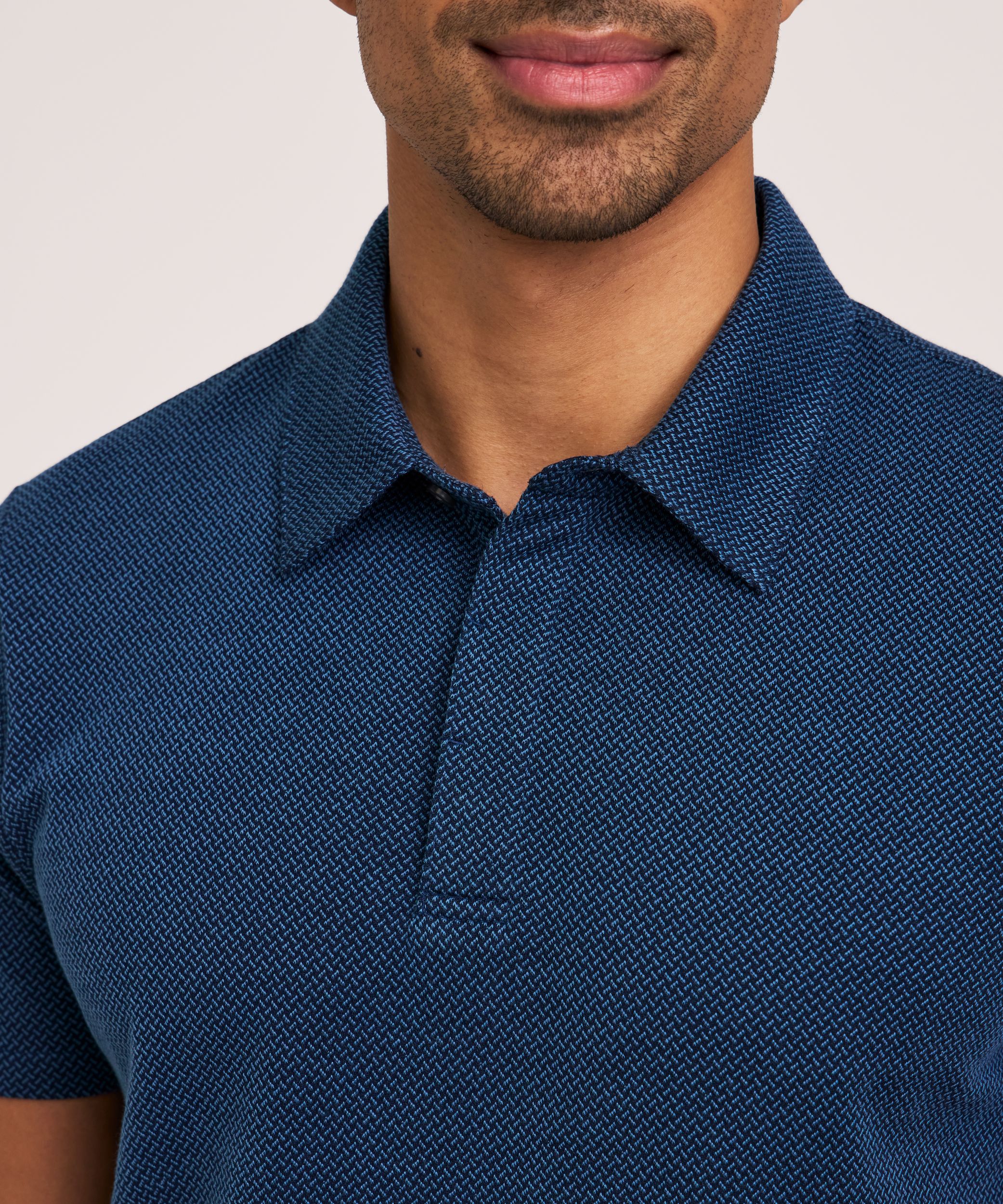 Denver Hayes Short Sleeve Jacquard Polo