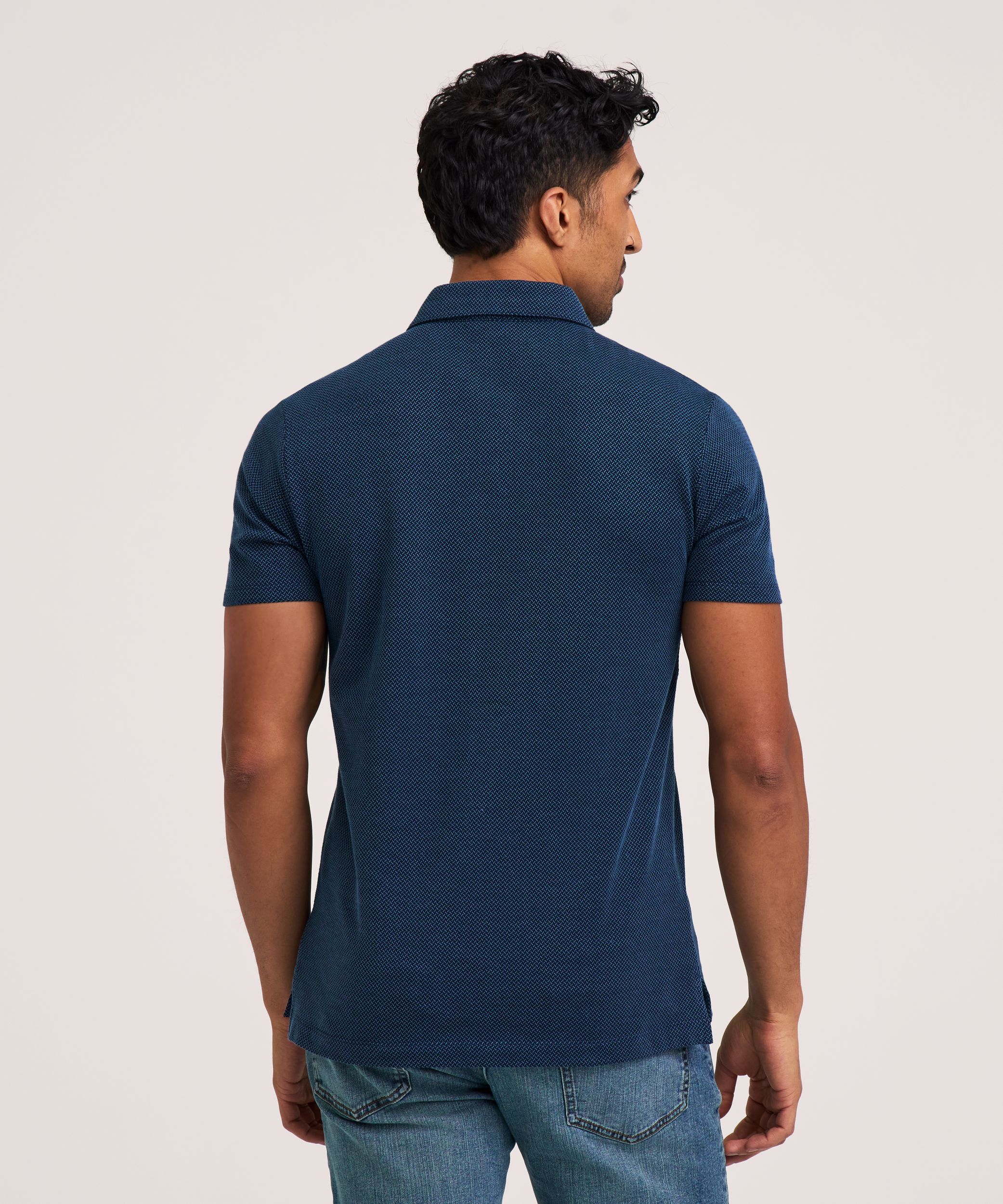 Denver Hayes Short Sleeve Jacquard Polo