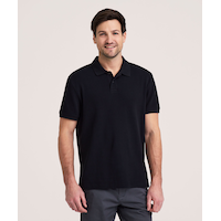 Denver Hayes Short Sleeve Ribbed Polo Front_Flat