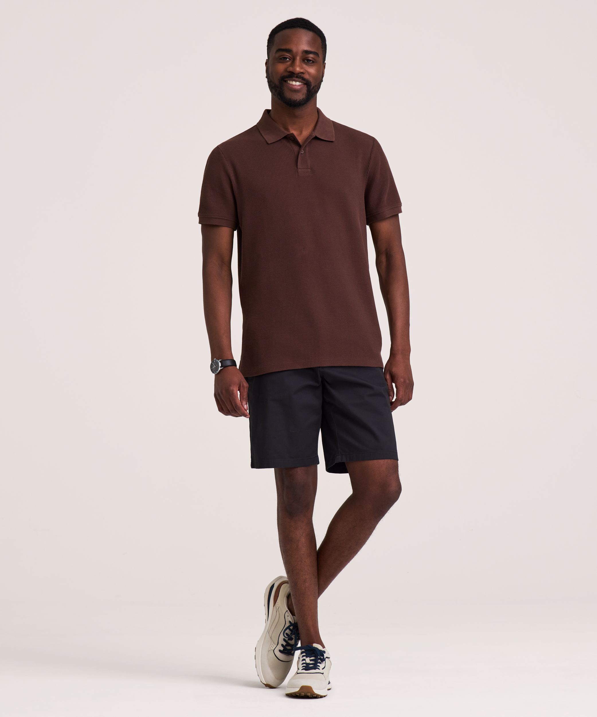 Denver Hayes Short Sleeve Ribbed Polo