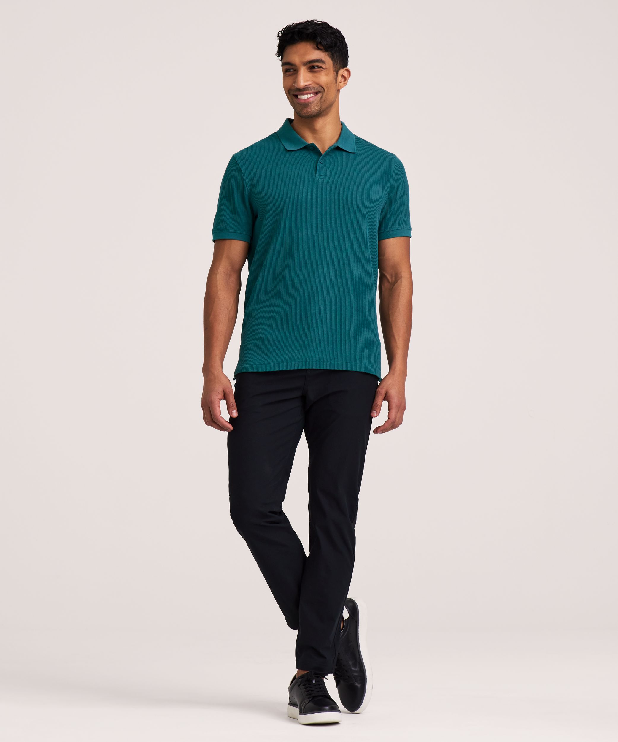 Denver Hayes Short Sleeve Ribbed Polo