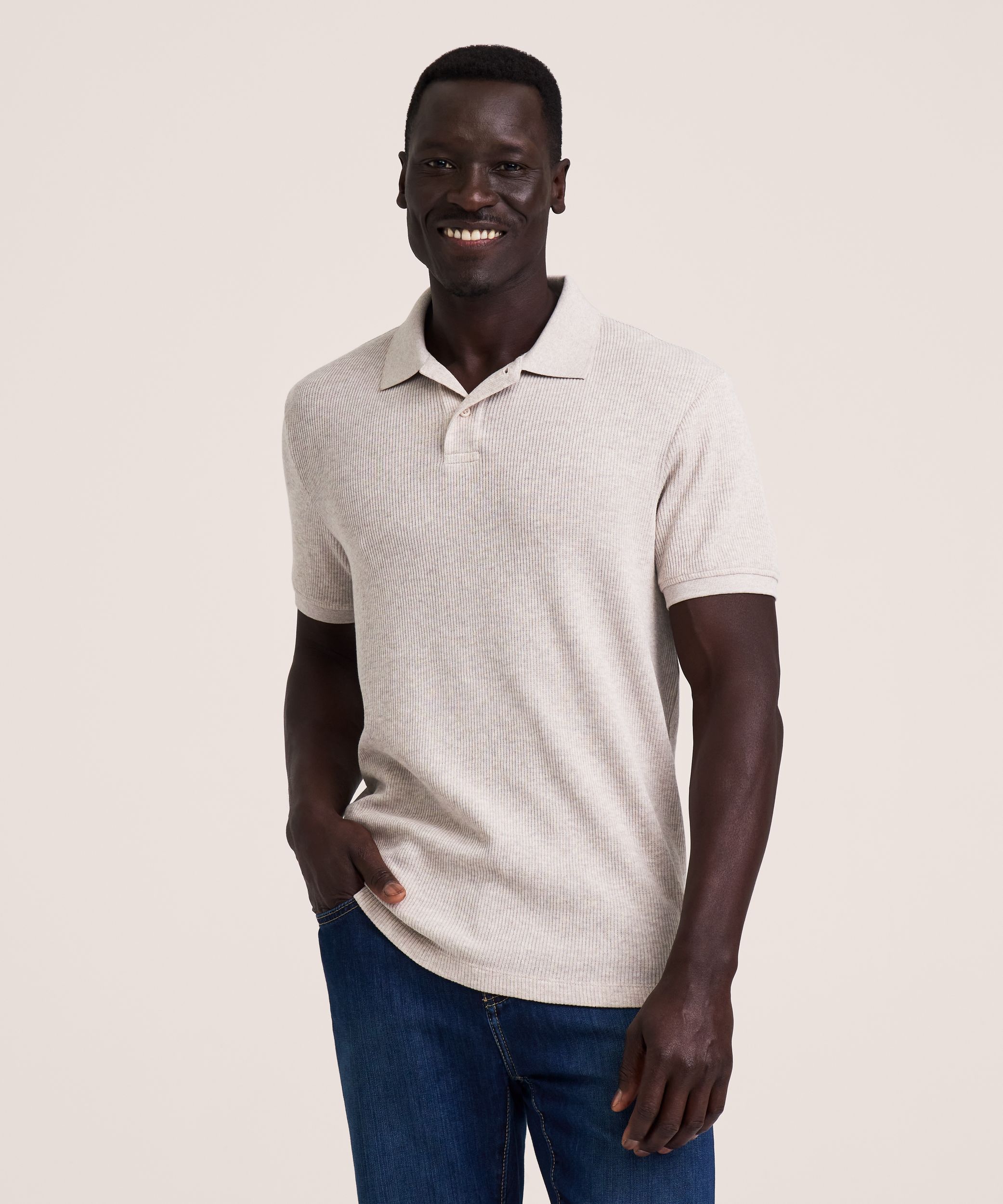 Denver Hayes Short Sleeve Ribbed Polo