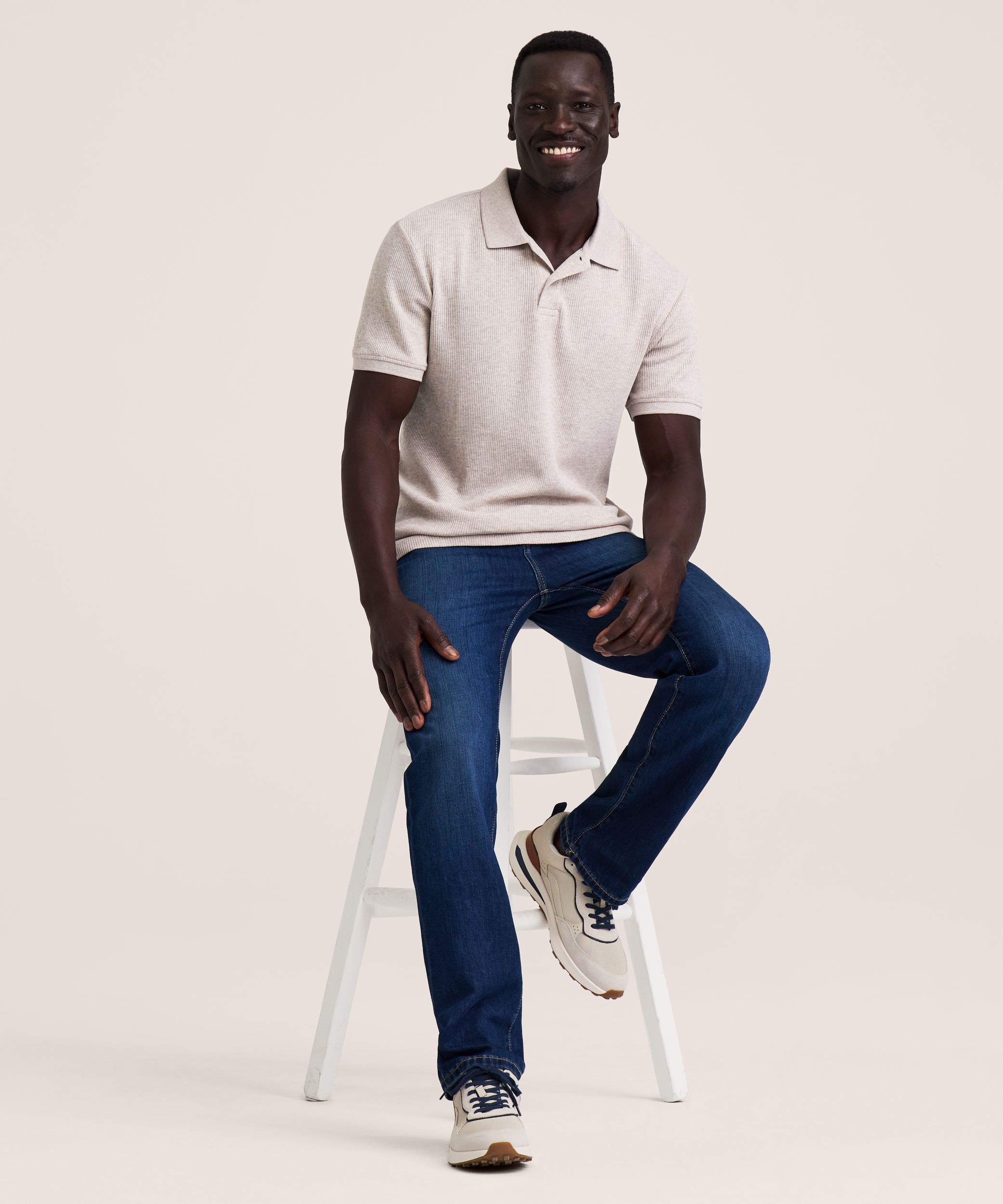 Denver Hayes Short Sleeve Ribbed Polo