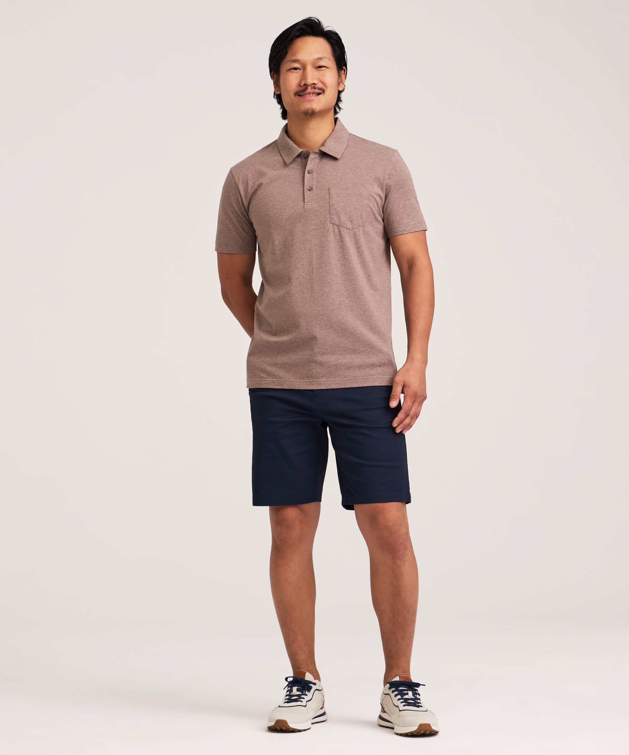 Denver Hayes Men's Modern Fit Stretch Polo Shirt