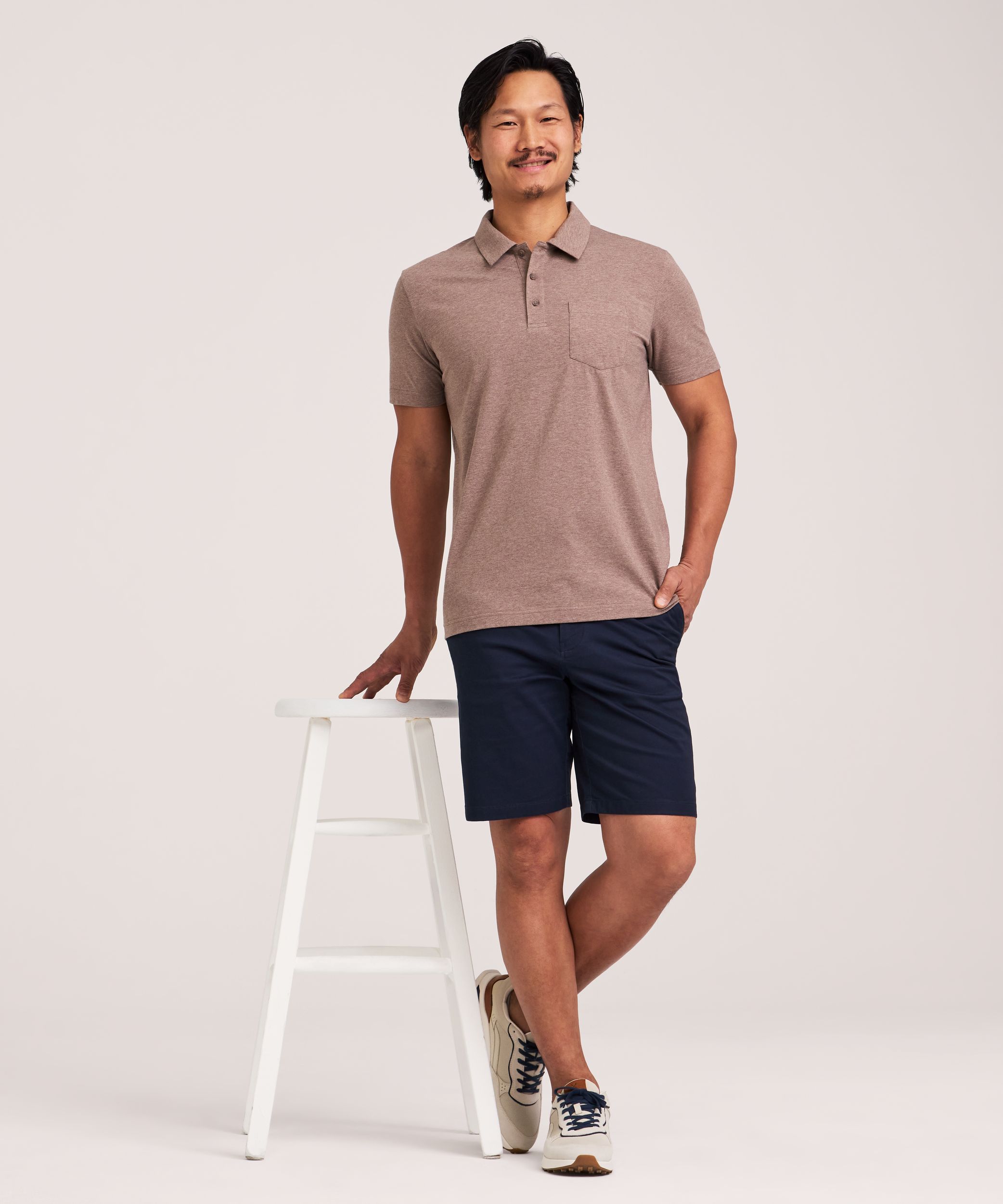 Denver Hayes Men's Modern Fit Stretch Polo Shirt