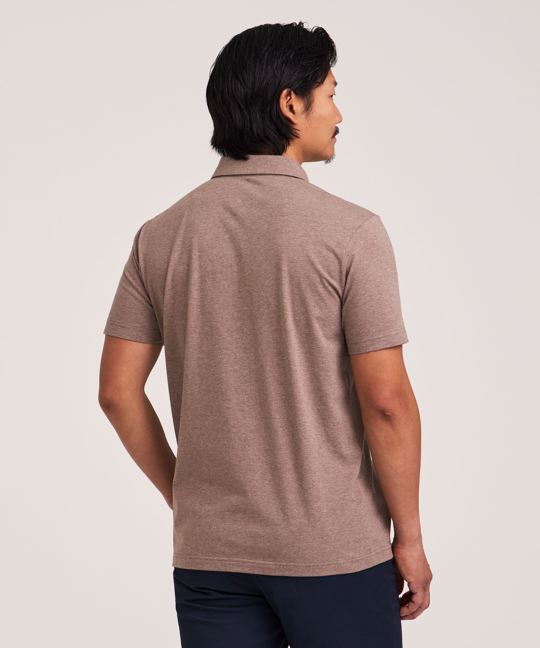 Denver Hayes Men's Modern Fit Stretch Polo Shirt