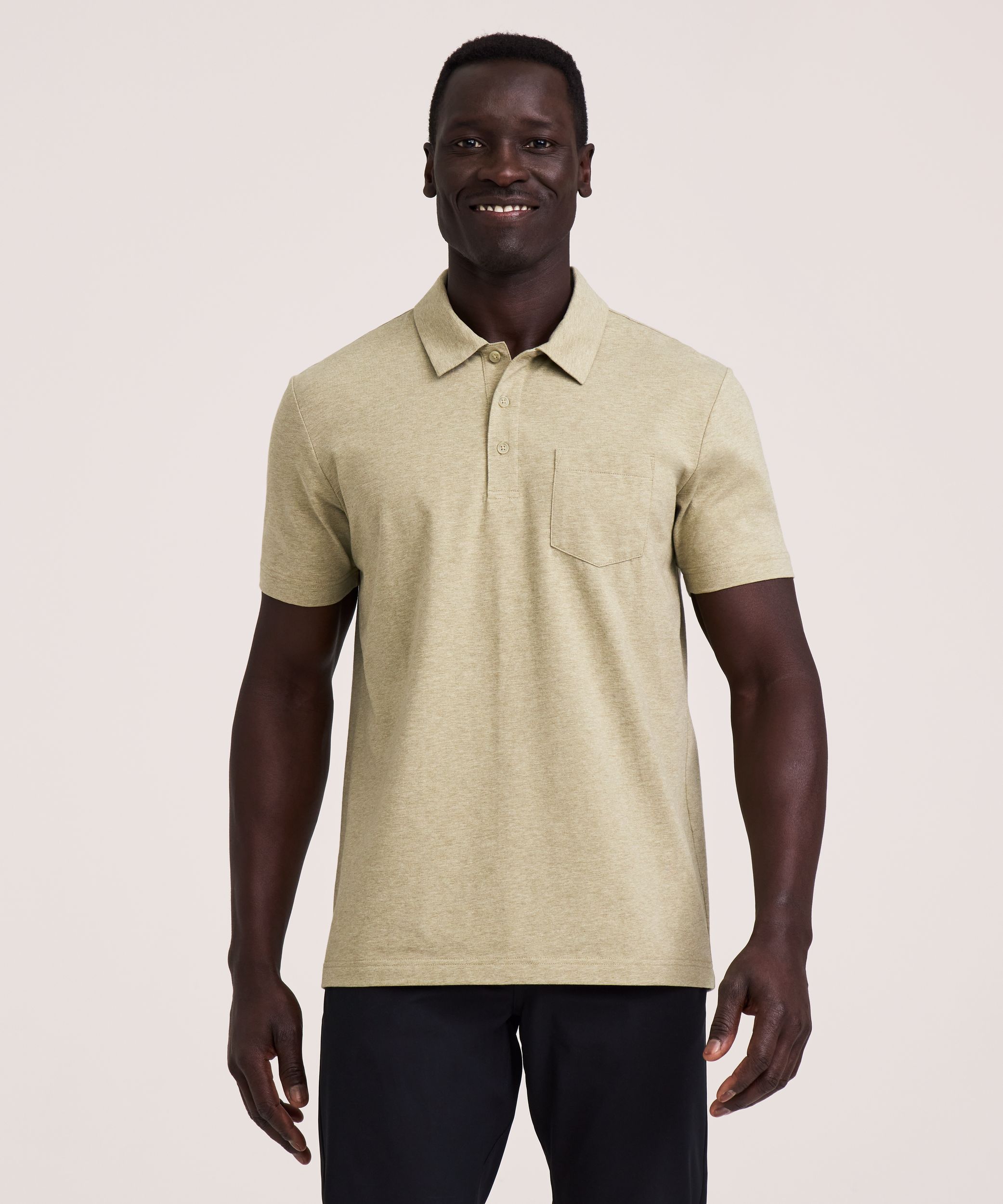 Denver Hayes Men's Modern Fit Stretch Polo Shirt