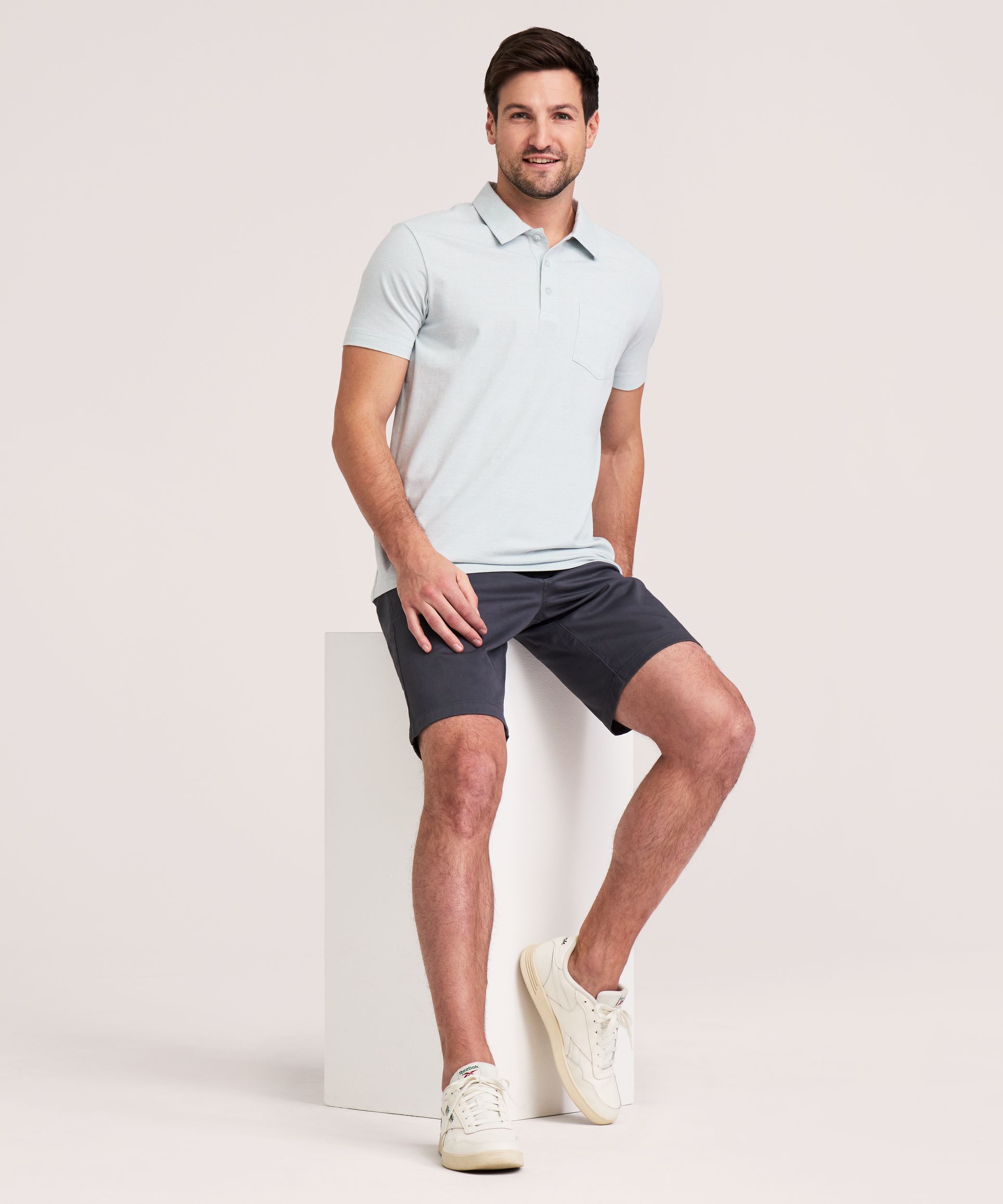 Denver Hayes Men's Modern Fit Stretch Polo Shirt