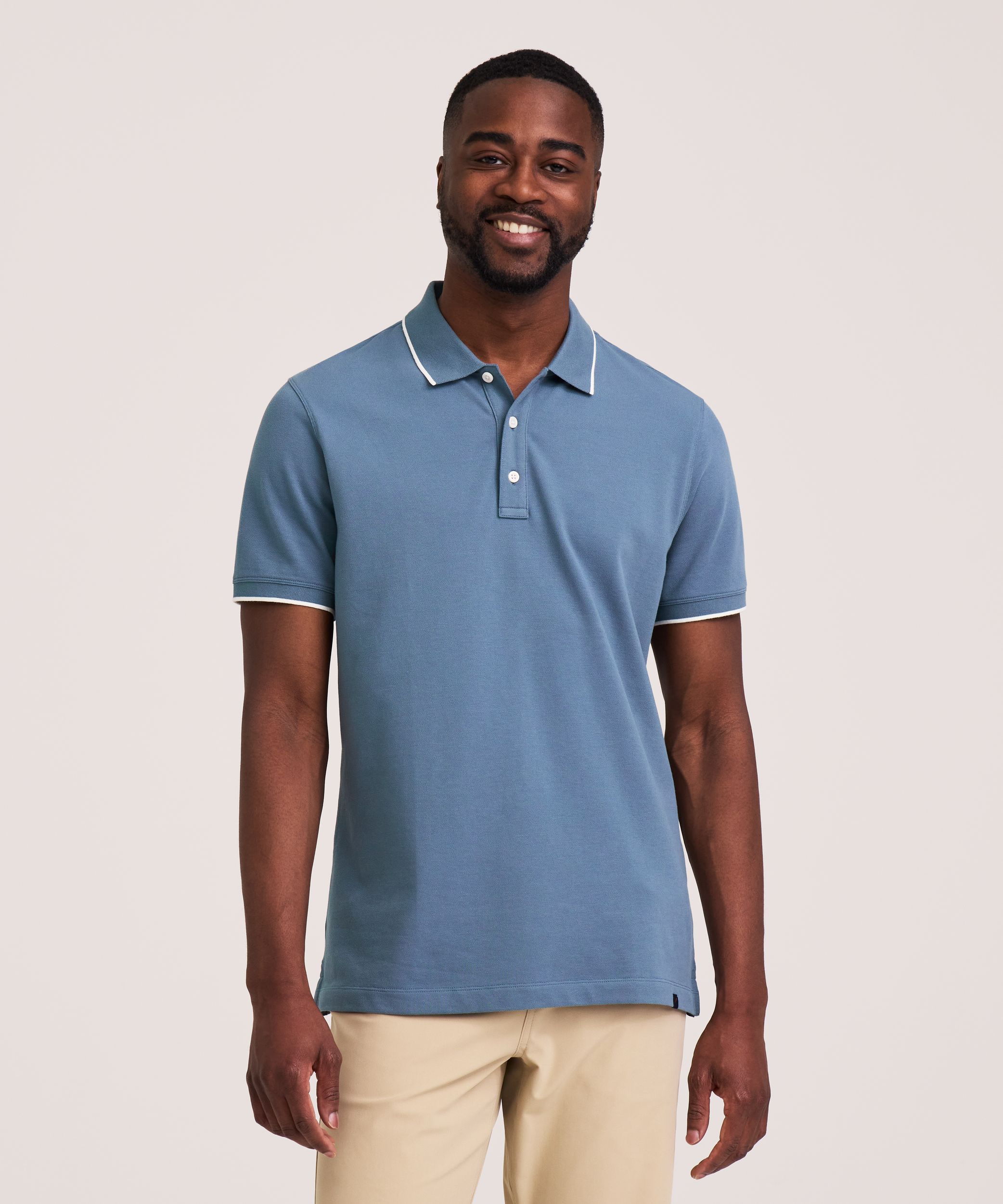Denver Hayes Men's Stretch Pique Polo Shirt