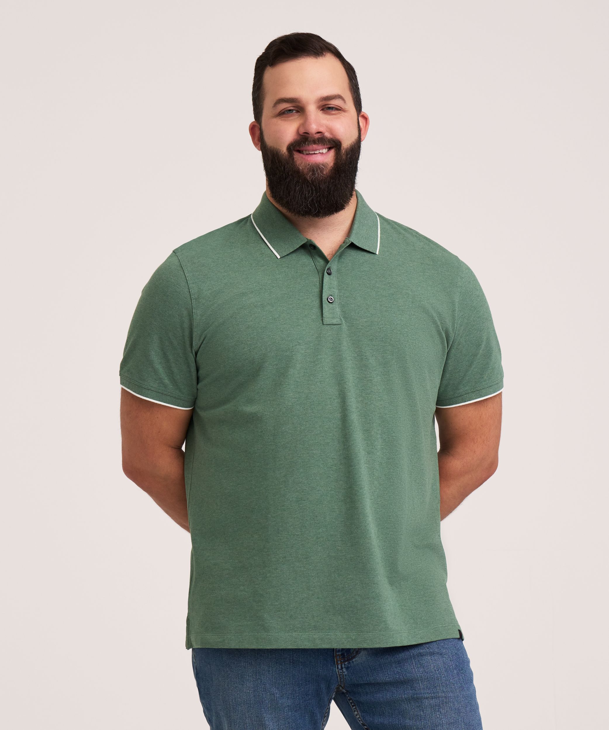 Denver Hayes Men's Stretch Pique Polo Shirt