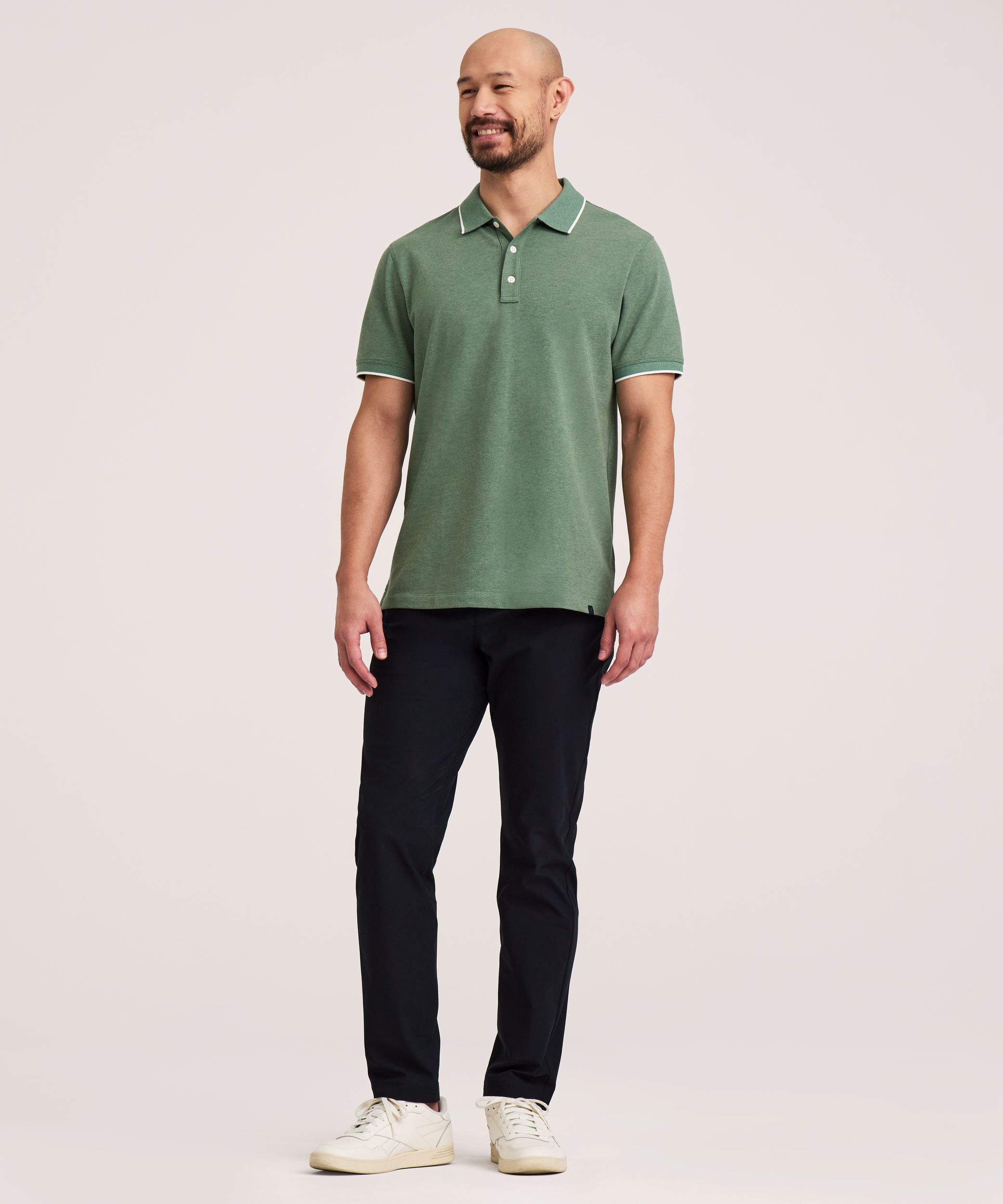 Denver Hayes Men's Stretch Pique Polo Shirt