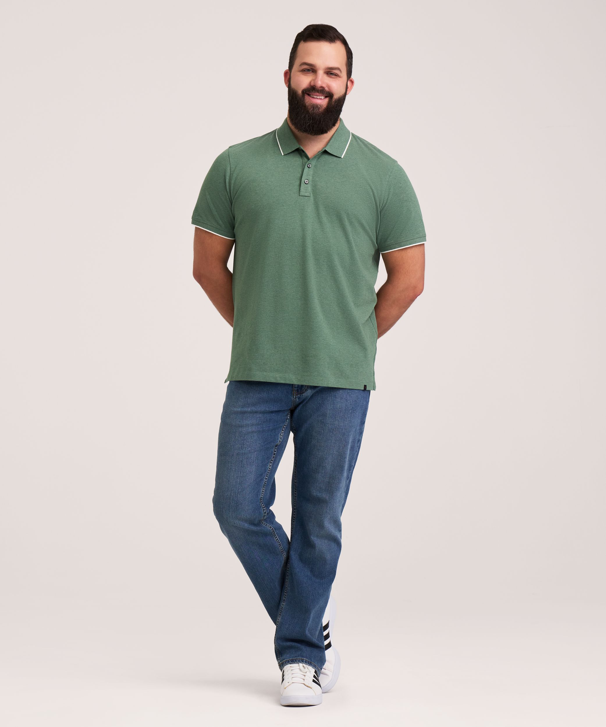 Denver Hayes Men's Stretch Pique Polo Shirt