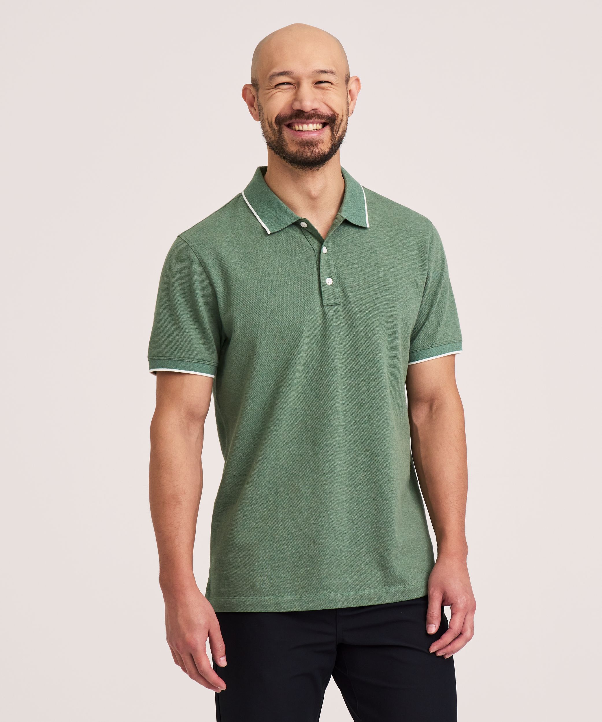 Denver Hayes Men's Stretch Pique Polo Shirt
