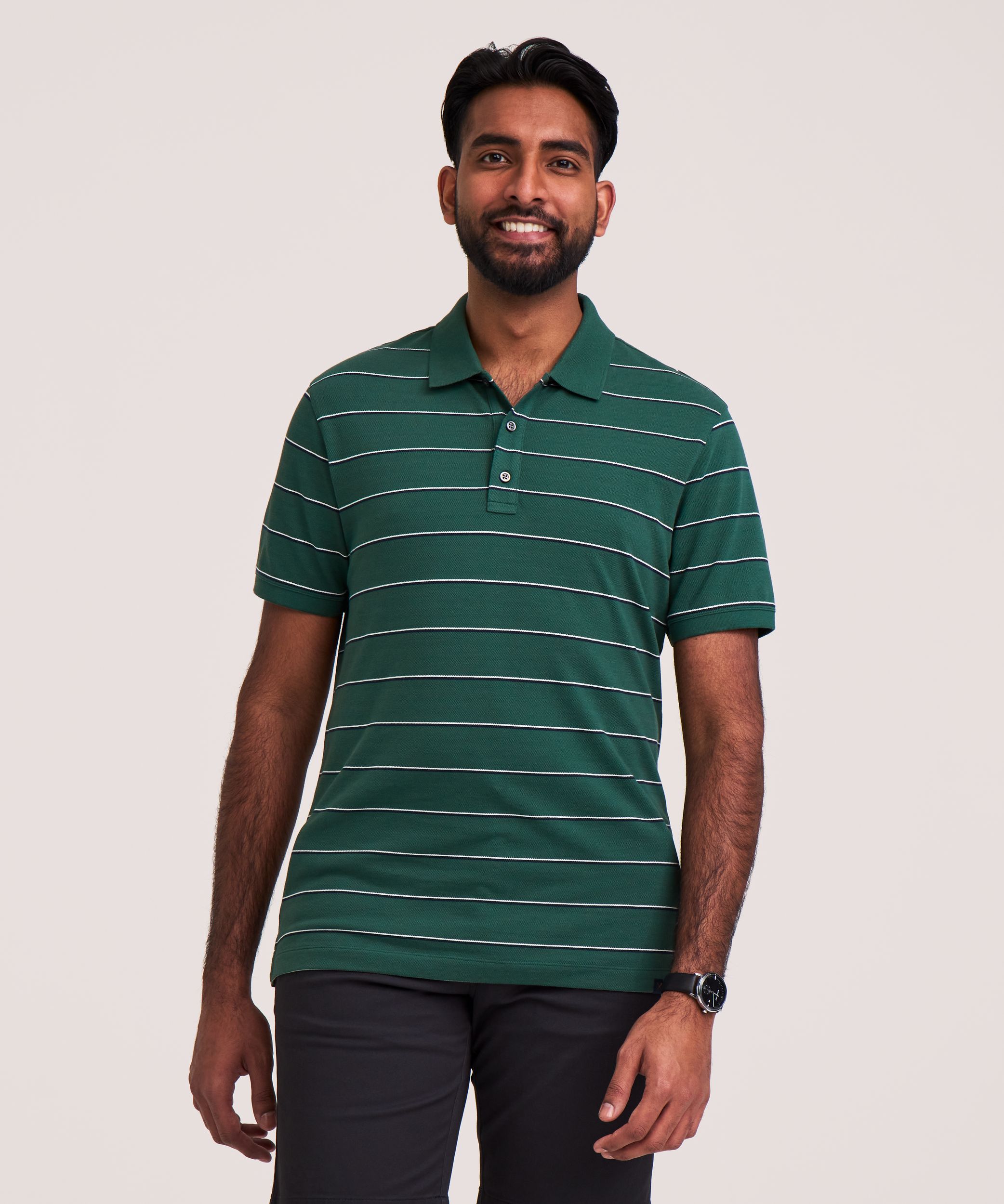 Denver Hayes Men's Stretch Pique Polo Shirt