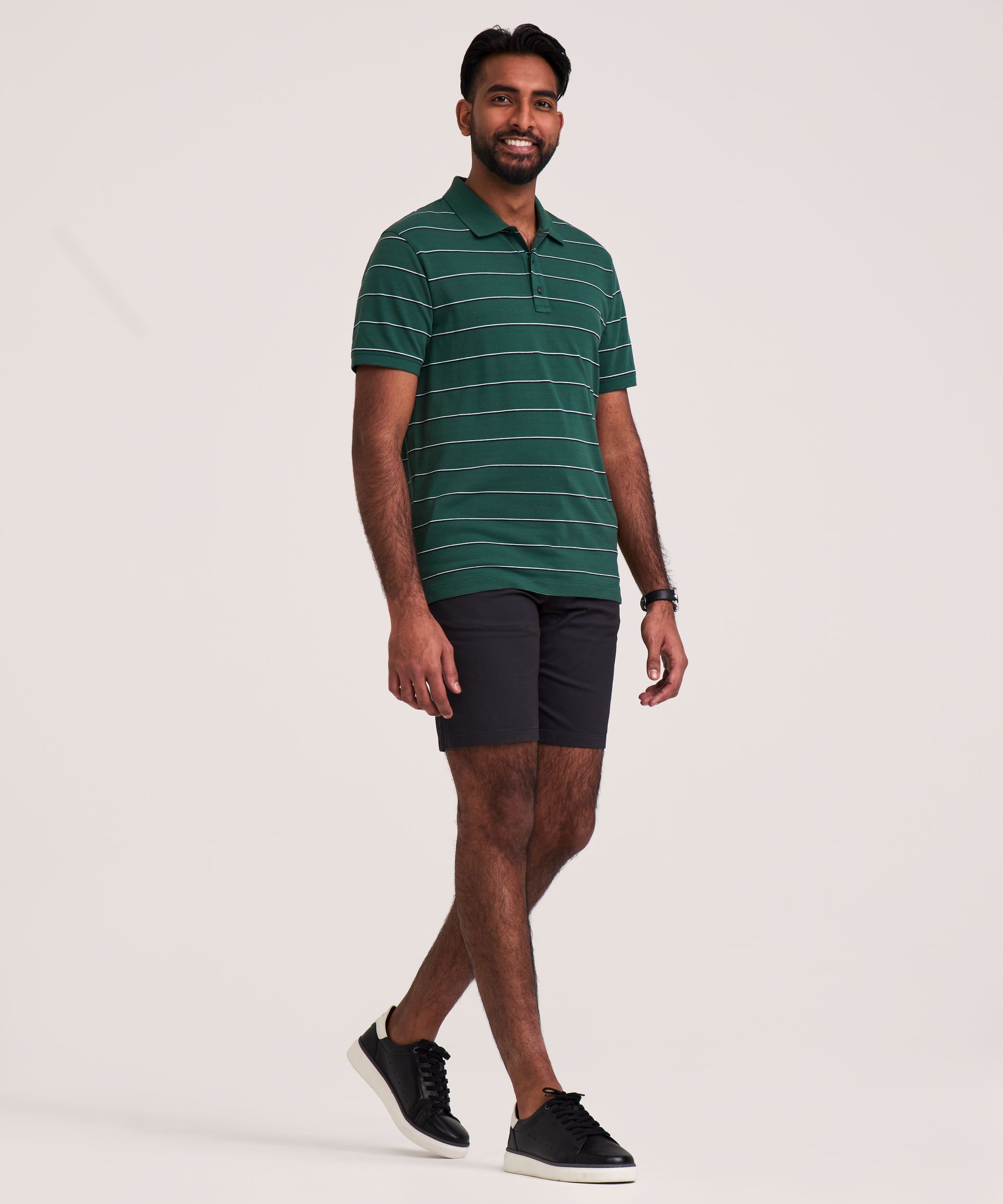 Denver Hayes Men's Stretch Pique Polo Shirt