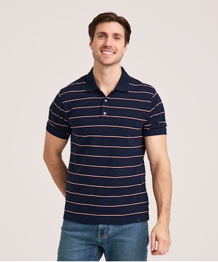 Denver Hayes Men's 50 Wash Stretch Pique Polo Shirt
