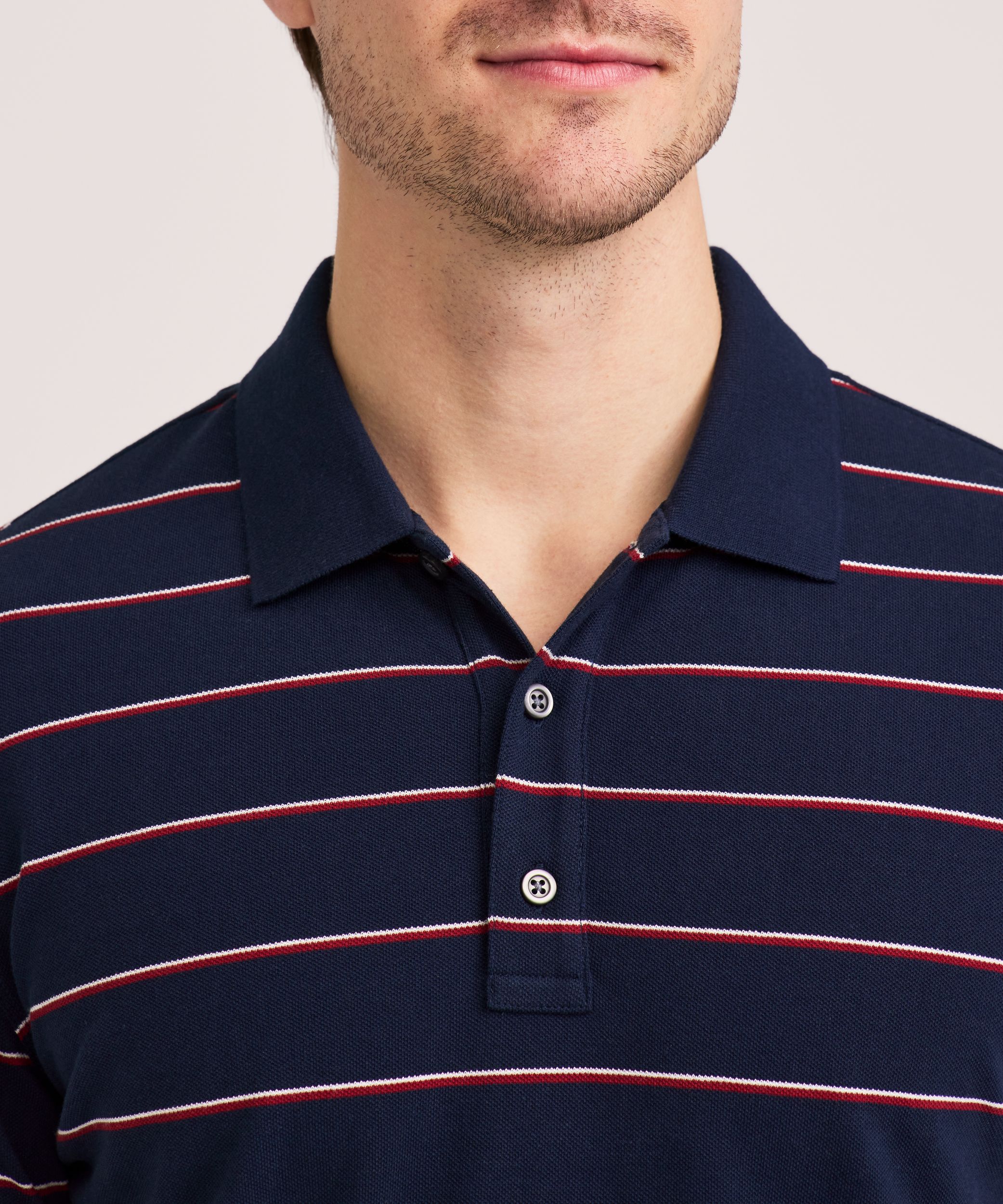 Denver Hayes Men's 50 Wash Stretch Pique Polo Shirt