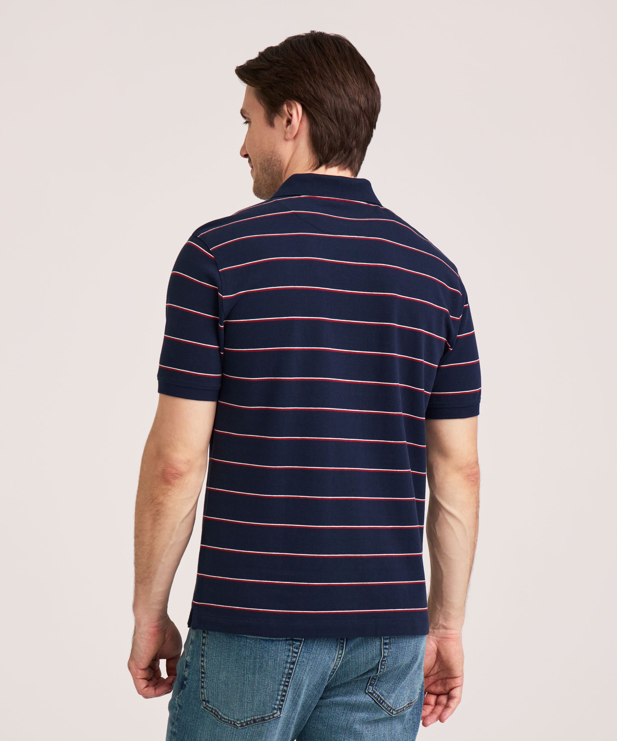 Denver Hayes Men's 50 Wash Stretch Pique Polo Shirt