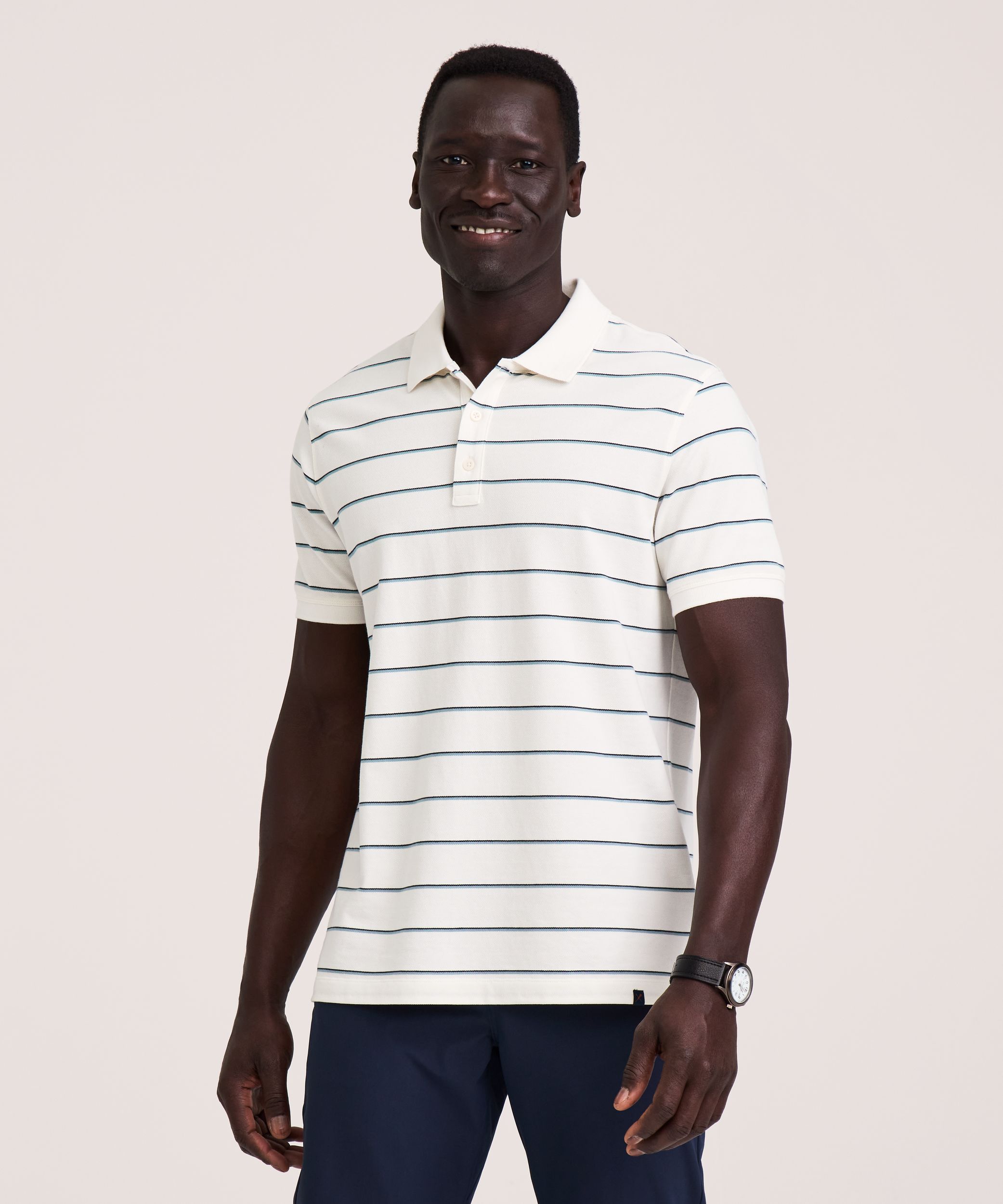 Denver Hayes Men's Stretch Pique Polo Shirt