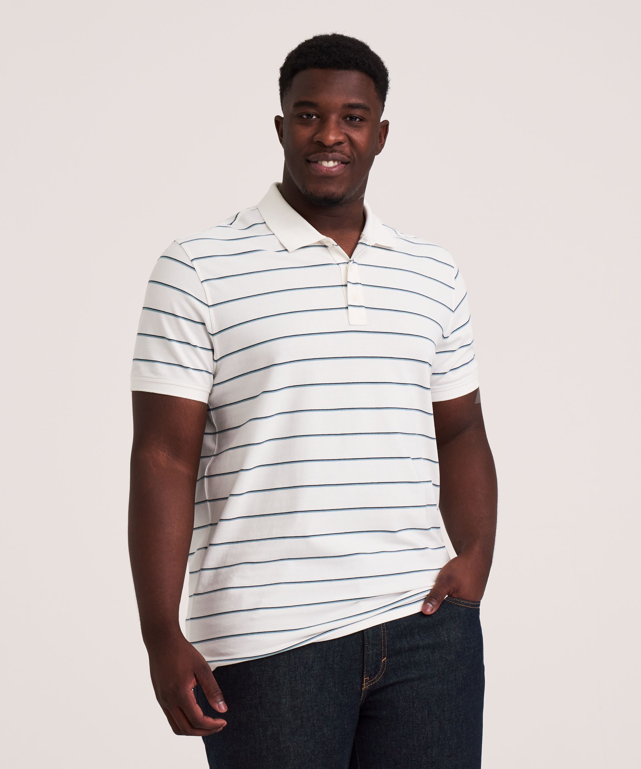 Denver Hayes Men's Stretch Pique Polo Shirt