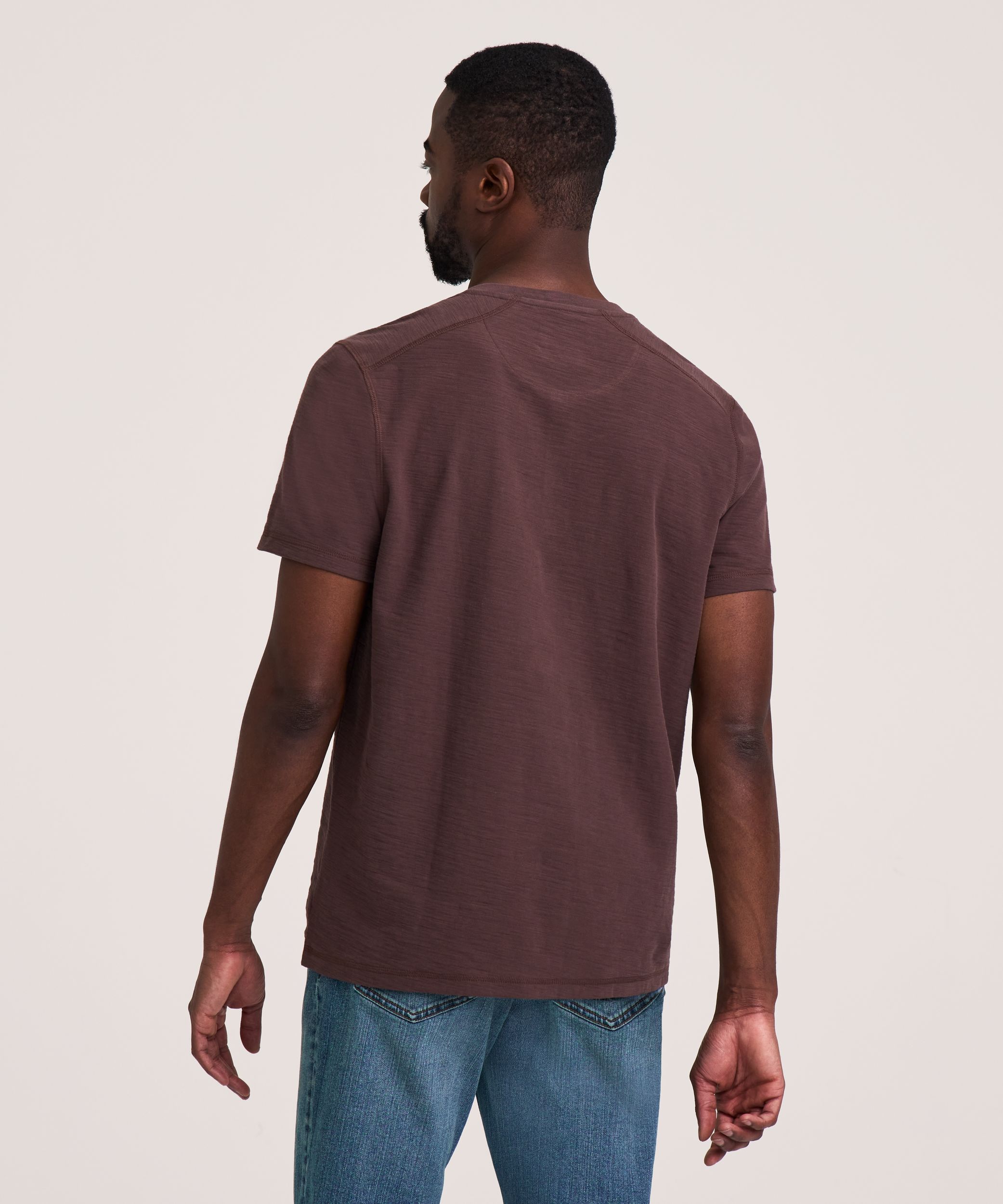 Denver Hayes Short Sleeve Garmet Wash Henley