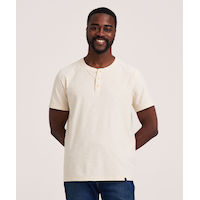 Denver Hayes Short Sleeve Garmet Wash Henley