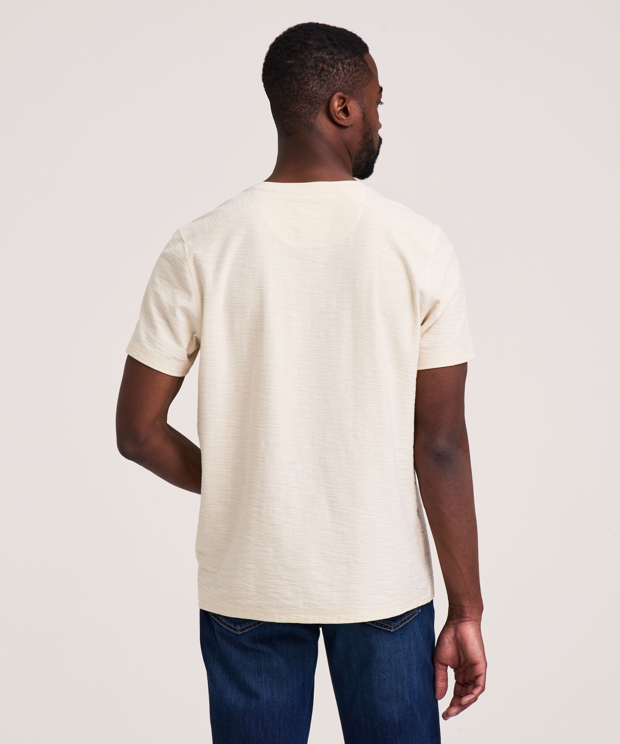 Denver Hayes Short Sleeve Garmet Wash Henley