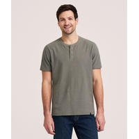 Denver Hayes Short Sleeve Garmet Wash Henley