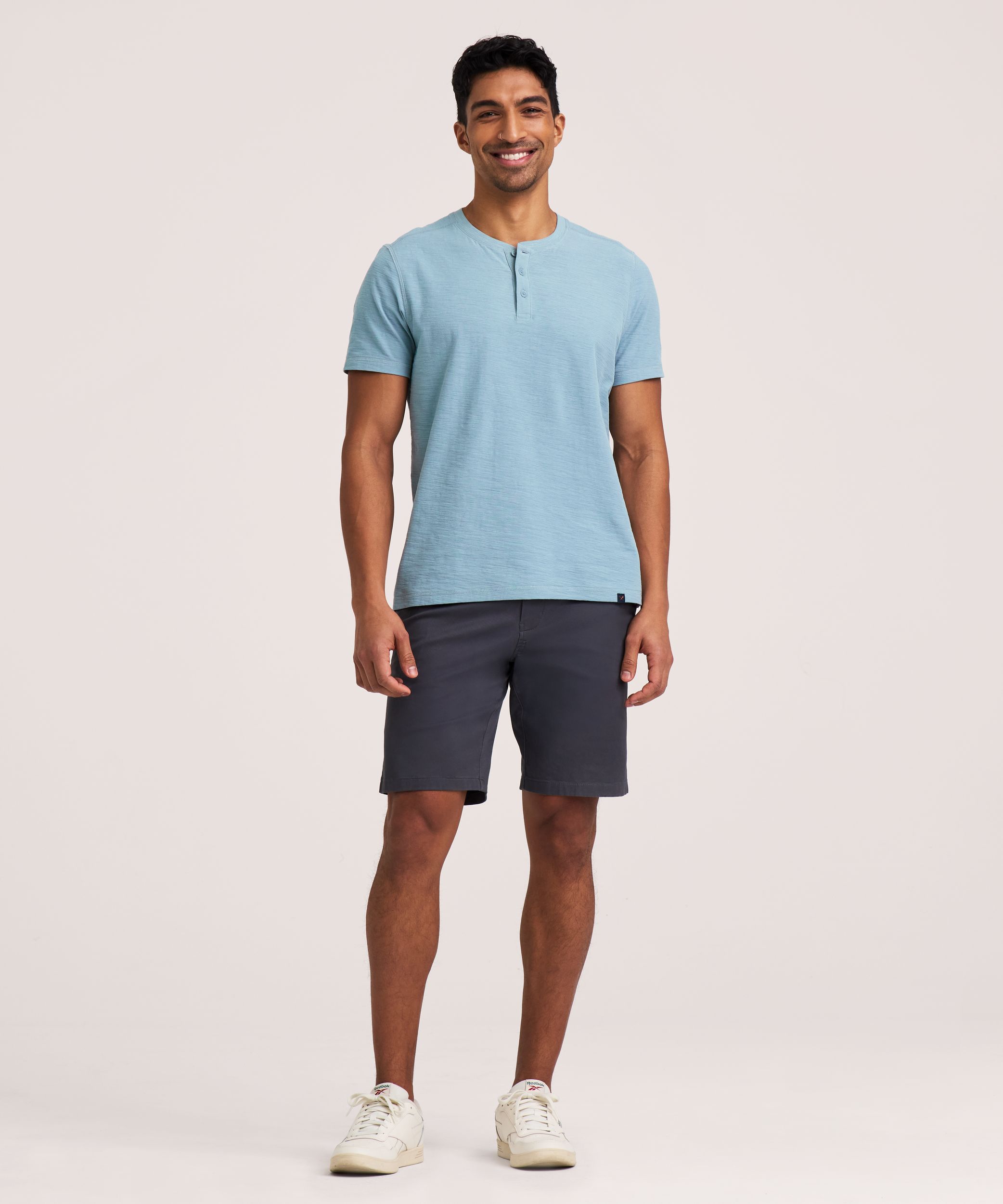 Denver Hayes Short Sleeve Garmet Wash Henley