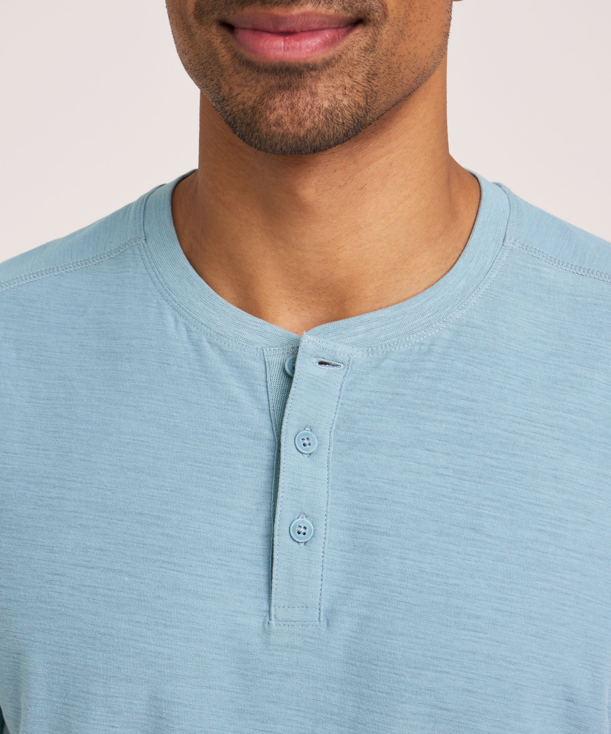 Denver Hayes Short Sleeve Garmet Wash Henley