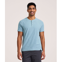 Denver Hayes Short Sleeve Garmet Wash Henley