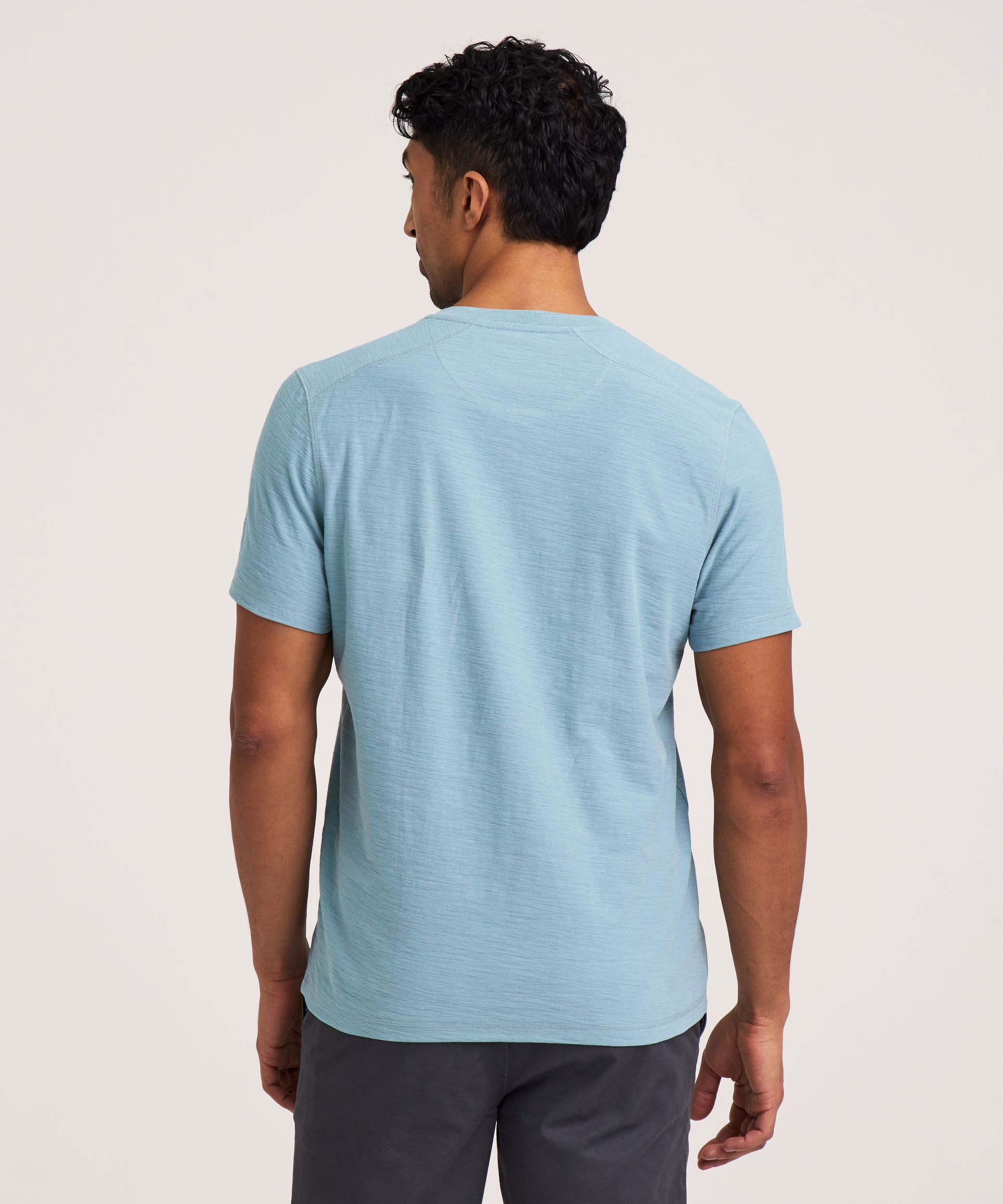 Denver Hayes Short Sleeve Garmet Wash Henley