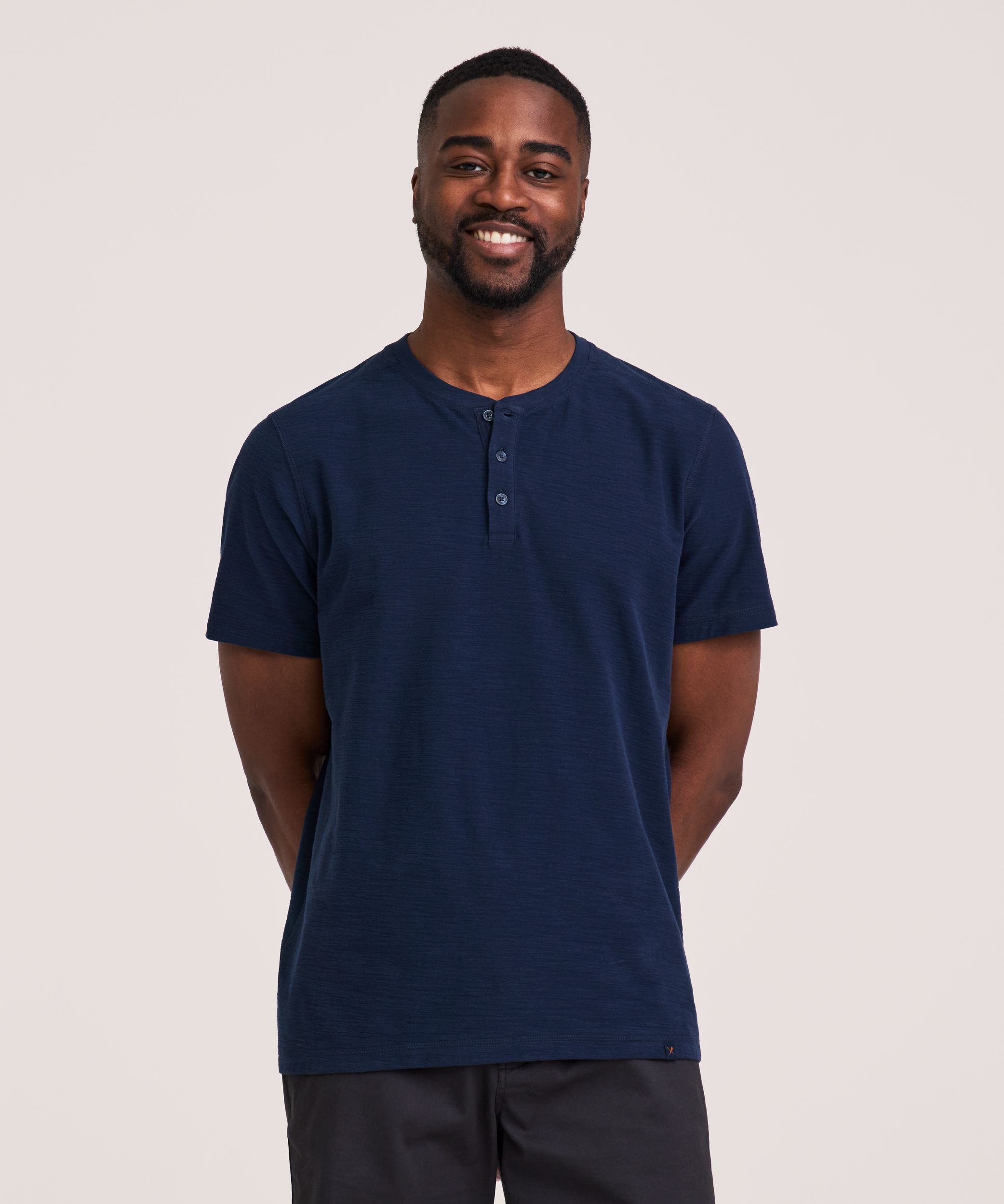 Denver Hayes Short Sleeve Garmet Wash Henley