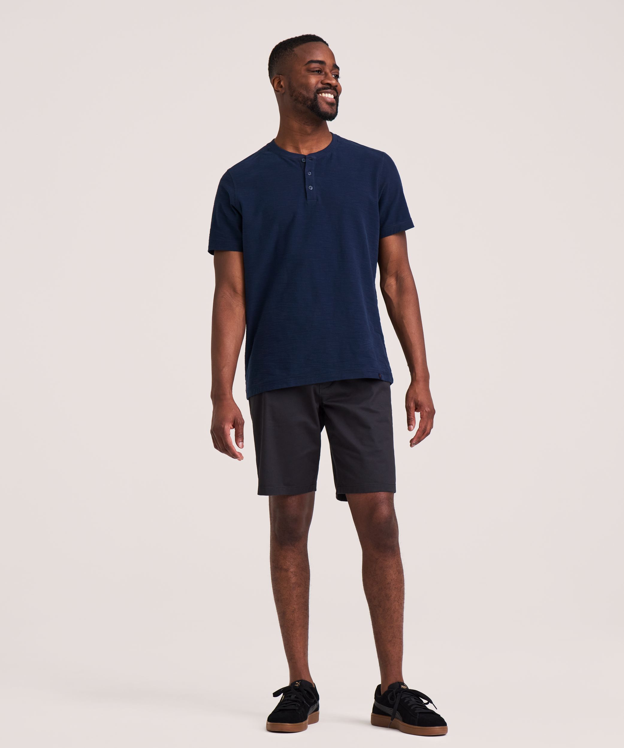Denver Hayes Short Sleeve Garmet Wash Henley