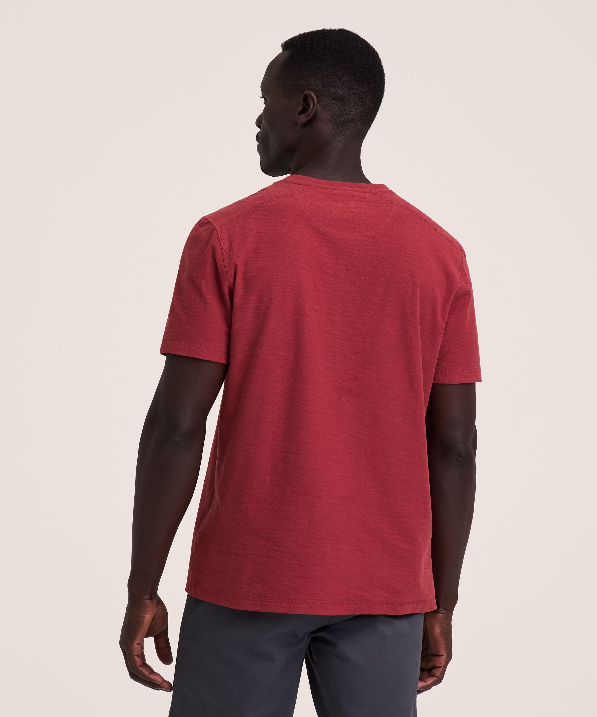 Denver Hayes Short Sleeve Garmet Wash Henley