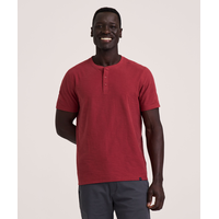 Denver Hayes Short Sleeve Garmet Wash Henley