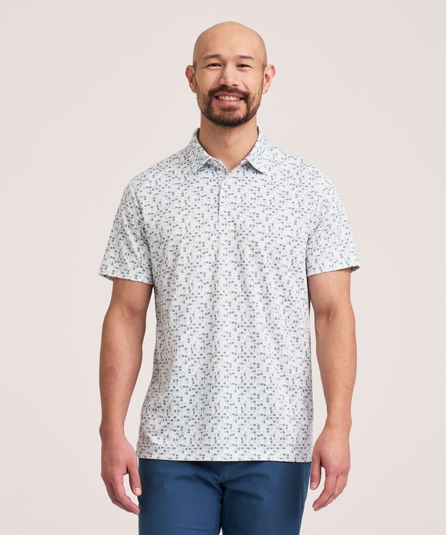 Denver Hayes Short Sleeve Comfort Dry Patterned Polo