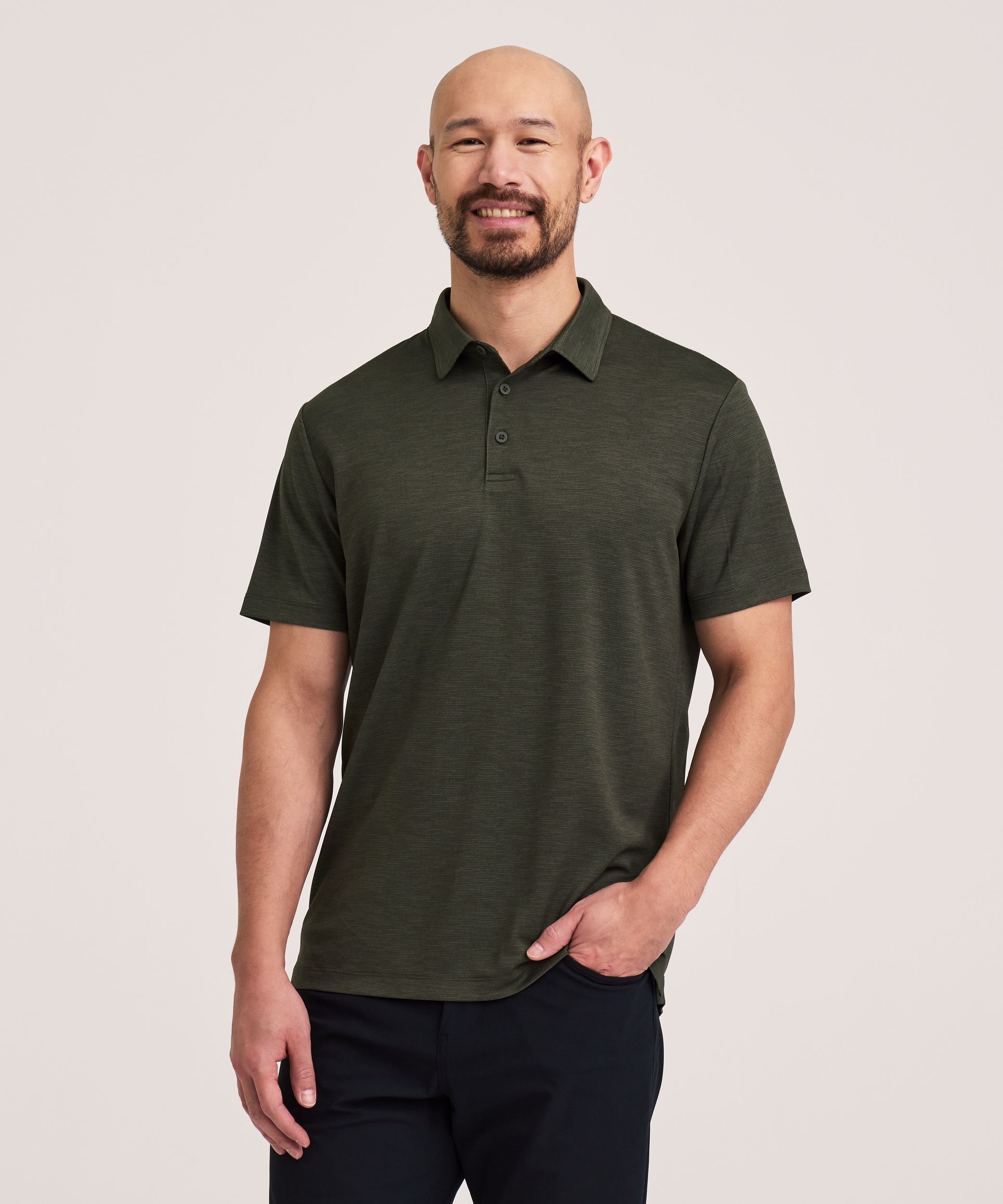 Denver Hayes Short Sleeve Comfort Dry Patterned Polo
