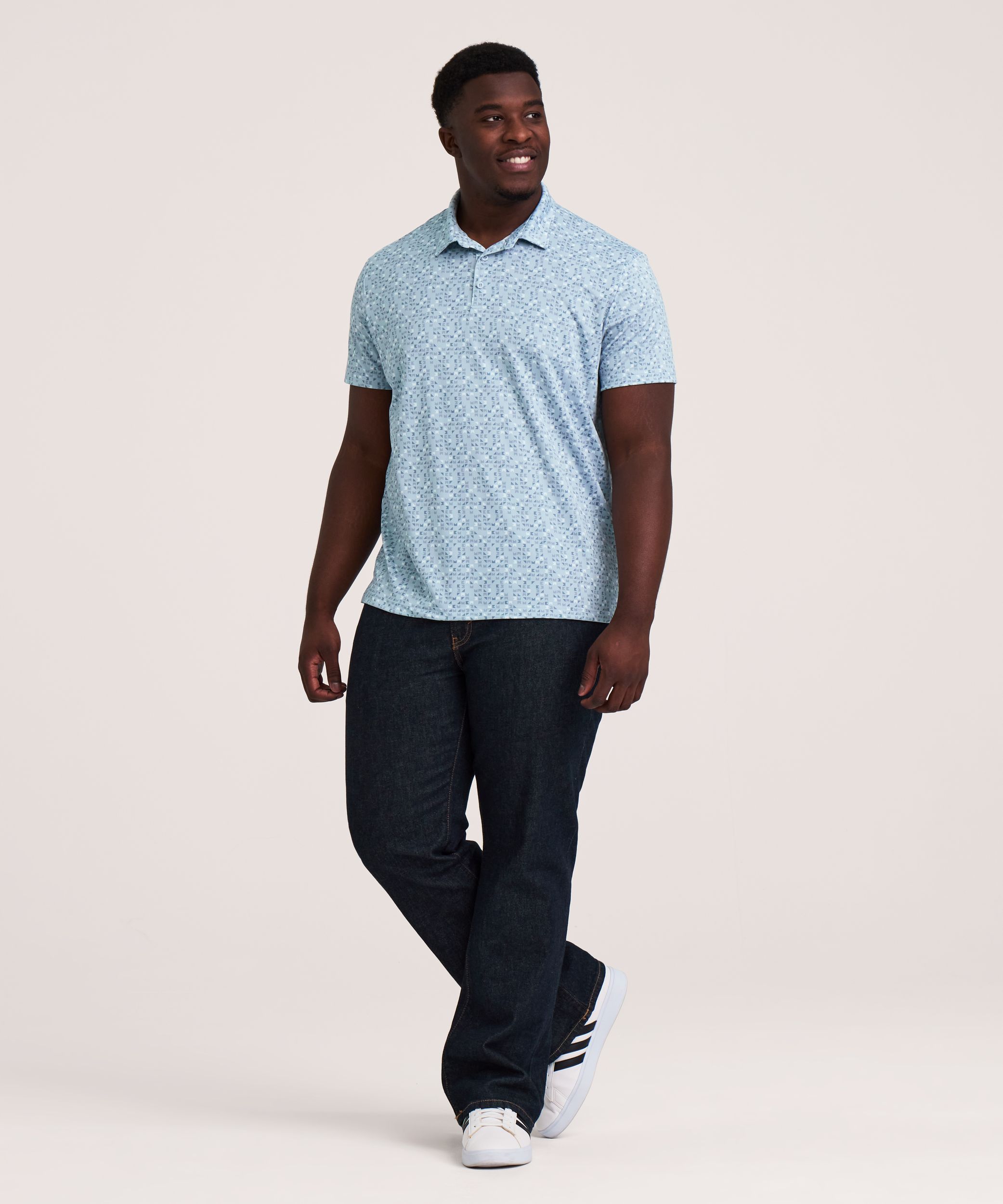 Denver Hayes Short Sleeve Comfort Dry Patterned Polo