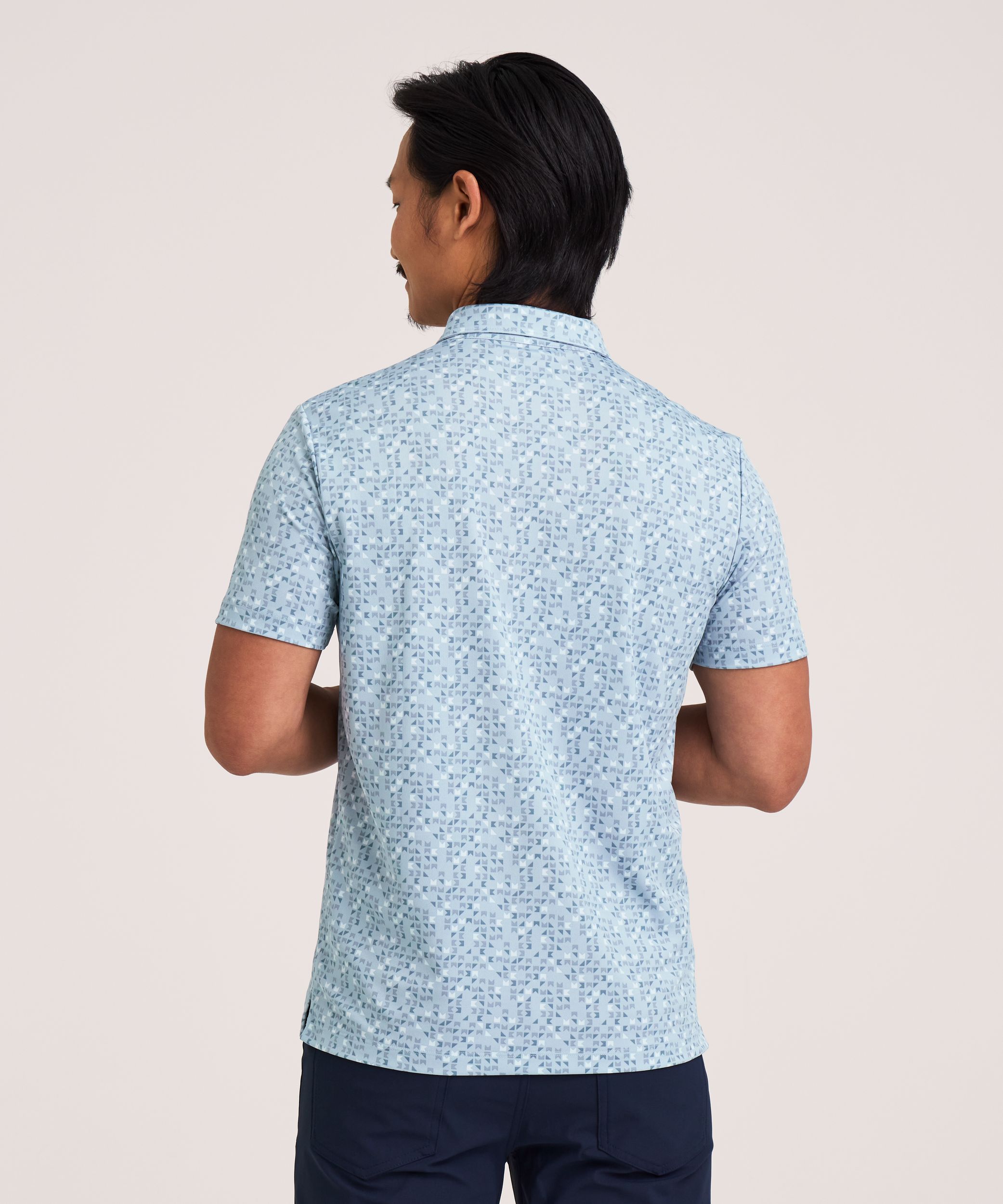 Denver Hayes Short Sleeve Comfort Dry Patterned Polo