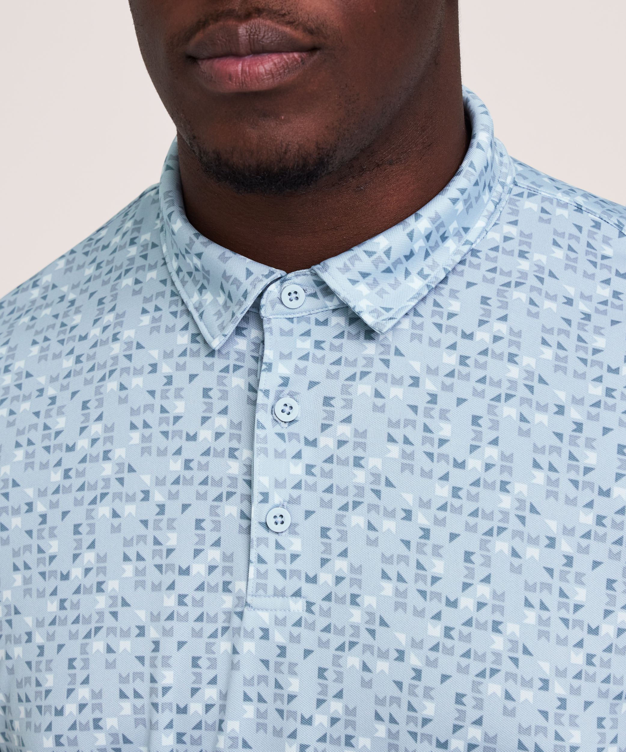 Denver Hayes Short Sleeve Comfort Dry Patterned Polo